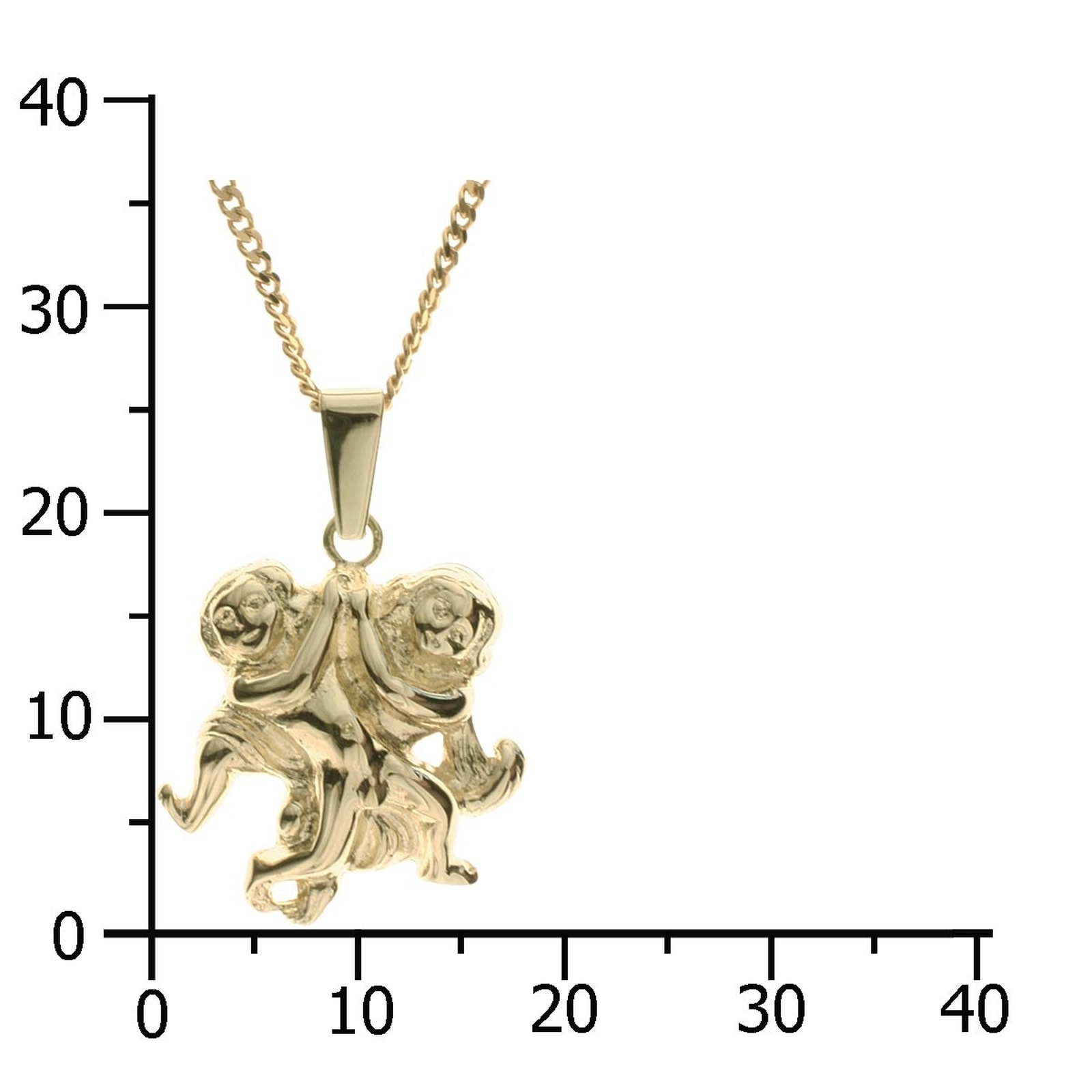 OSTSEE-SCHMUCK Kette und Anhänger Set »- Tierkreiszeichen Zwillinge - Gold 333/000 -,«