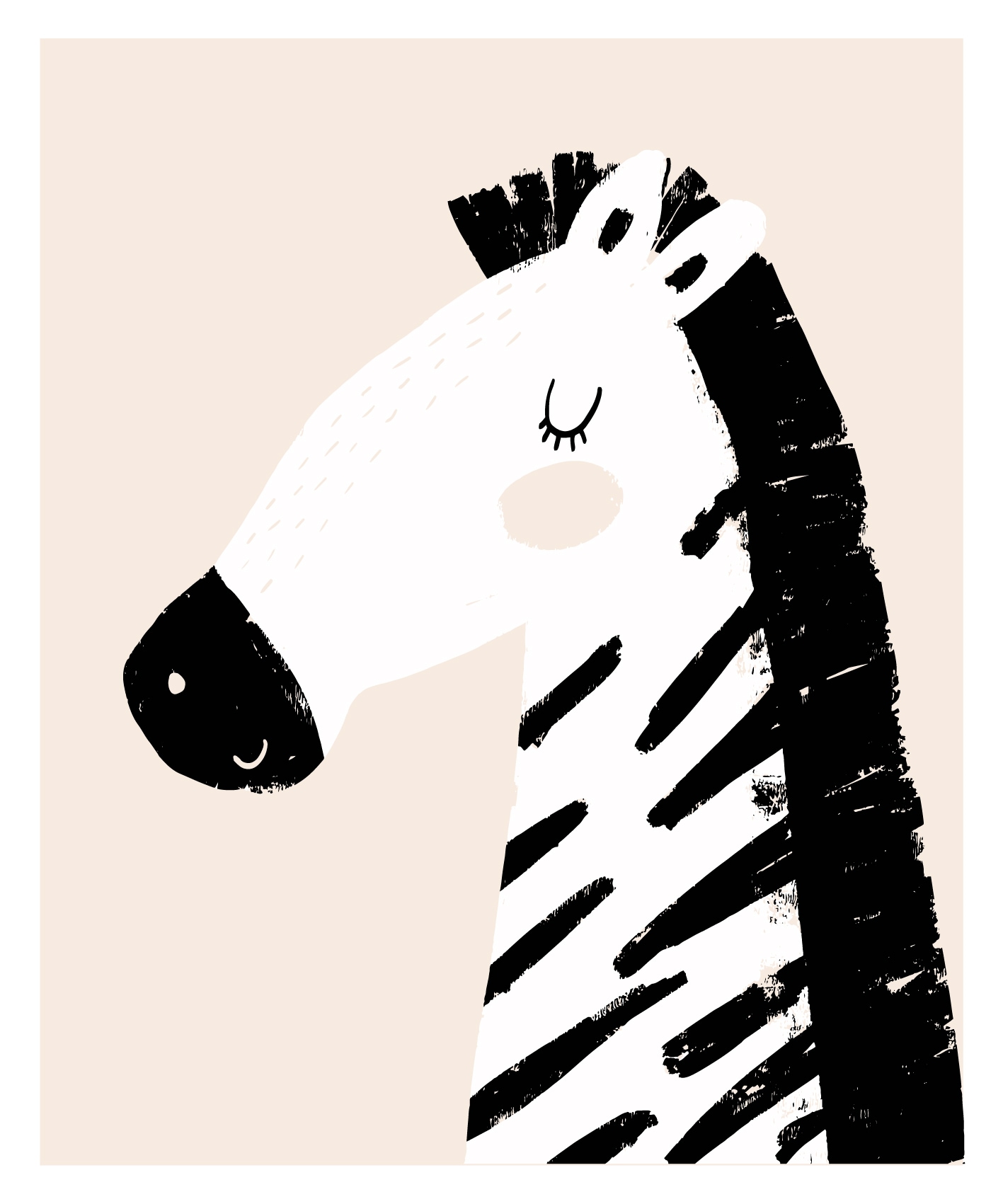 Lüttenhütt Bild mit Rahmen »oder Poster, Zebra im Profil«, Fantasy-Tiere-Zebra Bilder, (1 St.), HD Premium Druck