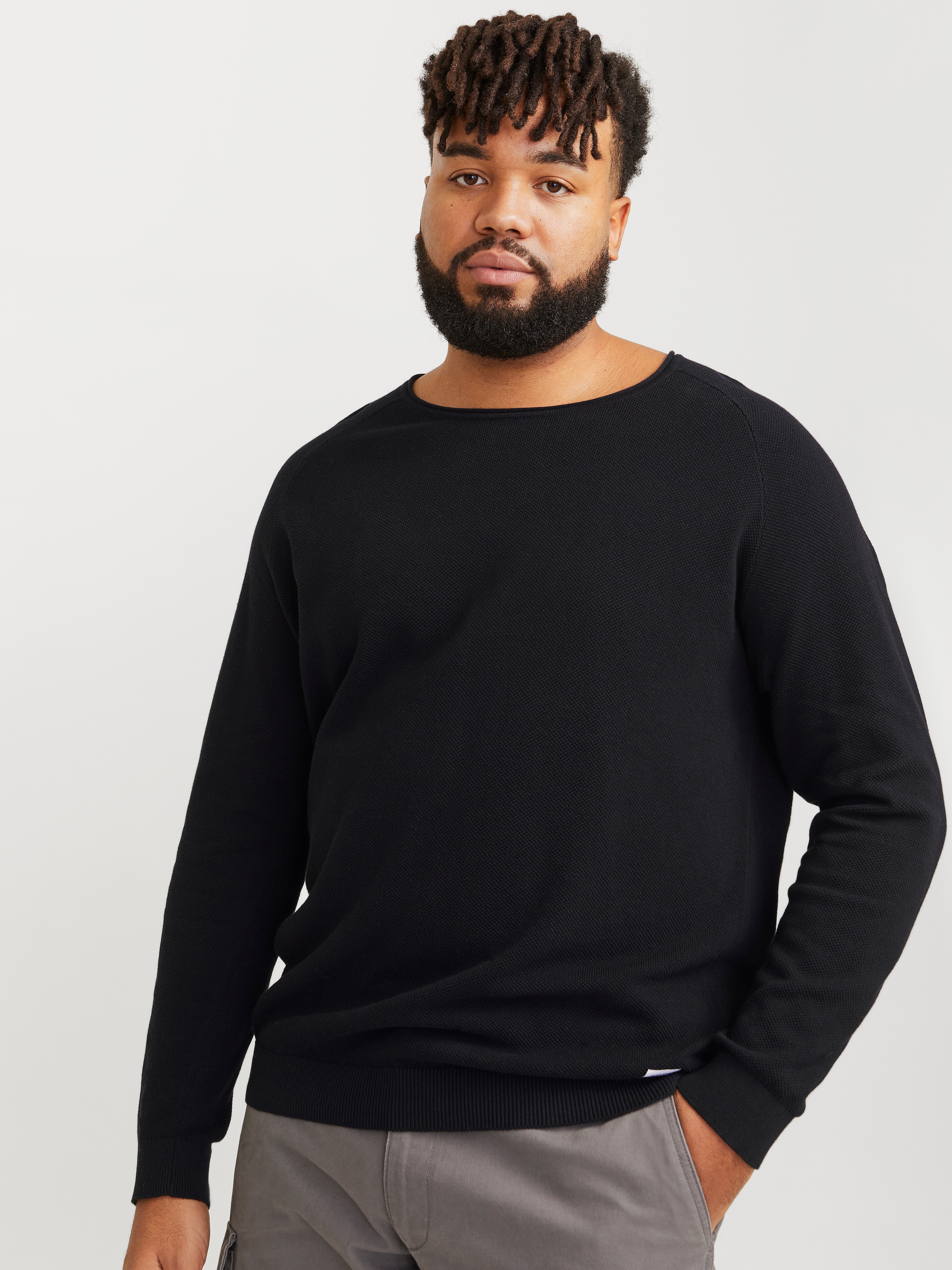 Jack & Jones PlusSize Rundhalspullover »JJEHILL KNIT CREW NECK NOOS PLS«, mit Rundhalsausschnitt