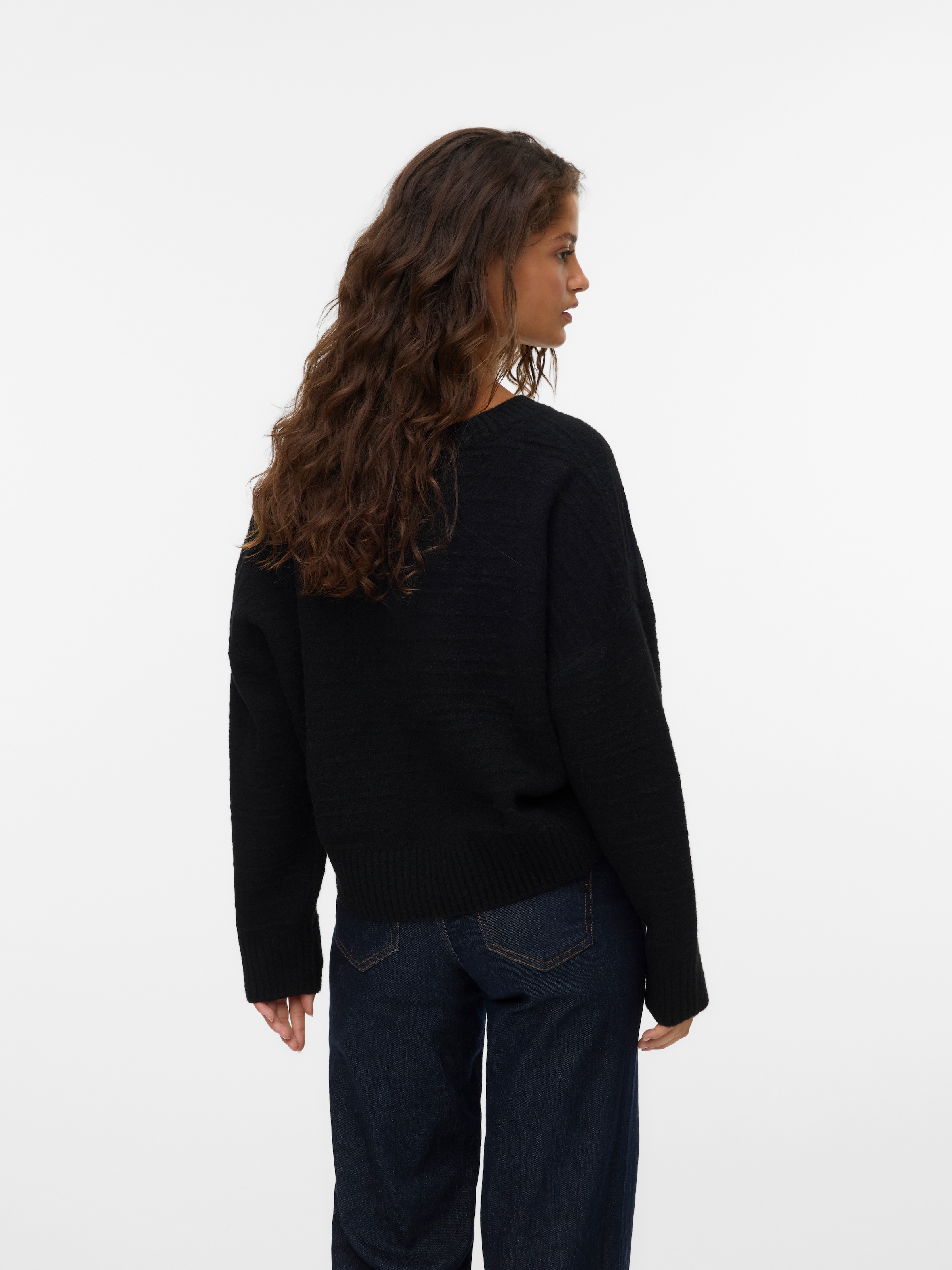 Vero Moda Strickpullover »VMBOOM STRUCTURE LS V-NECK PULLOVER BOO«