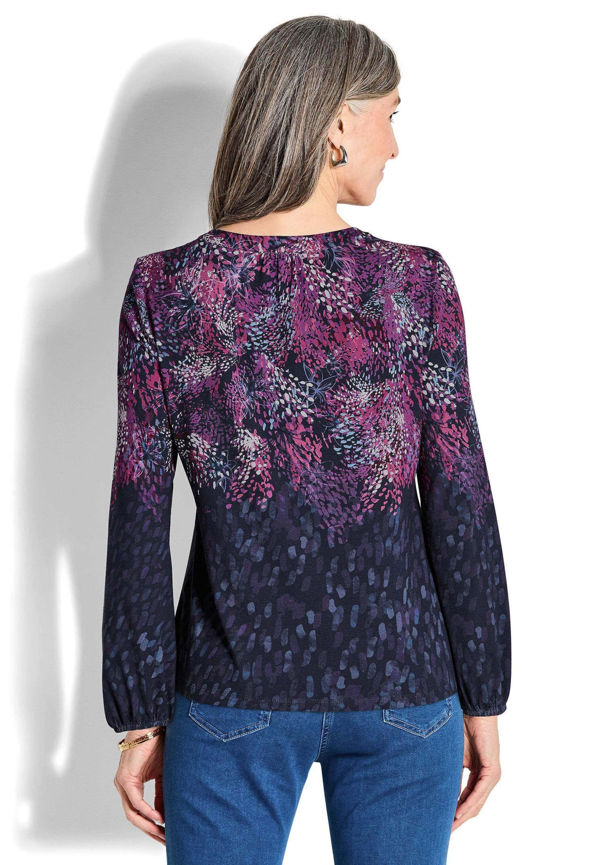 GOLDNER Kurzarmshirt »Jersey-Shirt mit Konfetti-Muster«