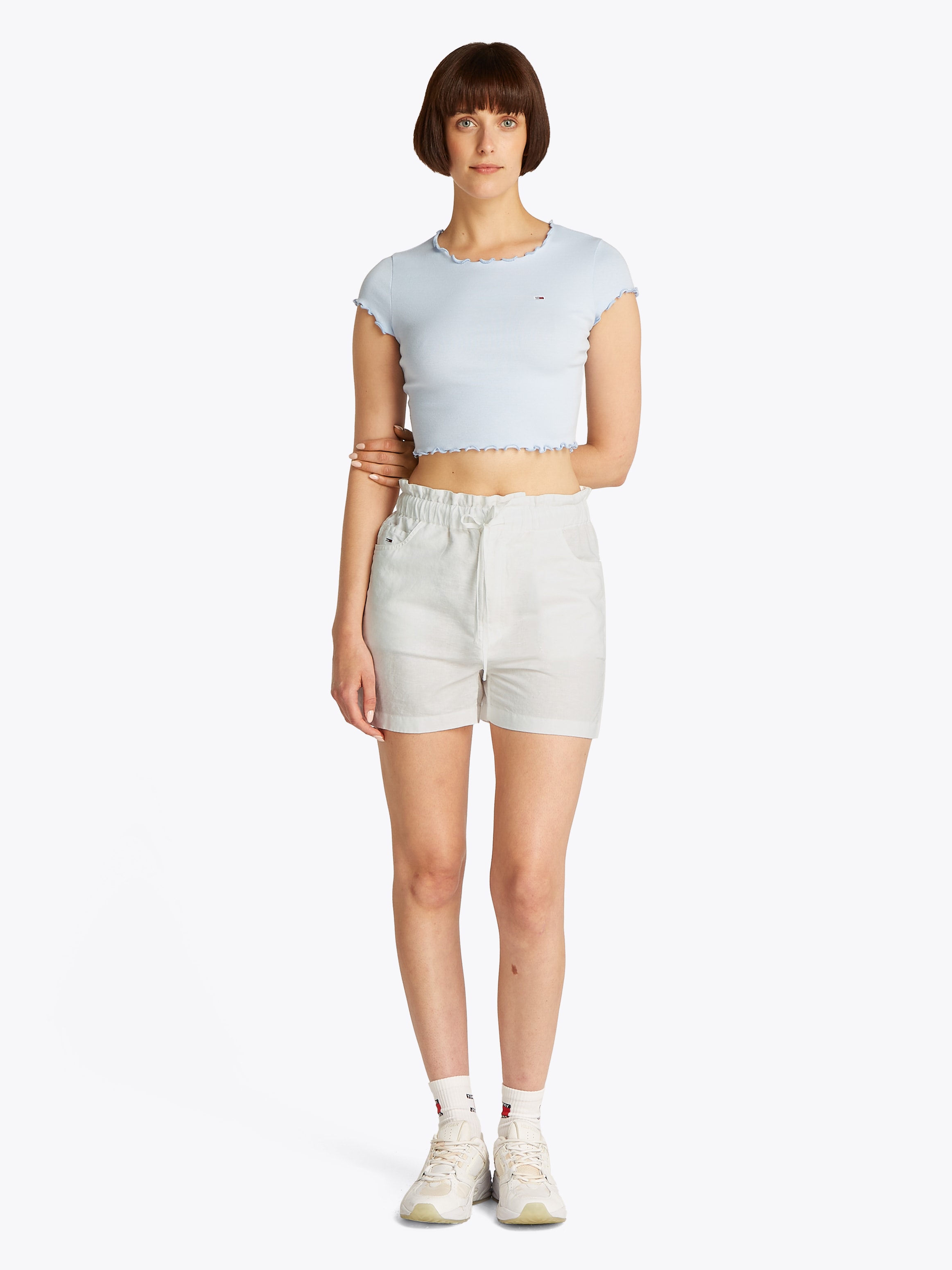 Tommy Jeans Shorts »TJW COTTON LINEN SHORT«, mit Rüsche