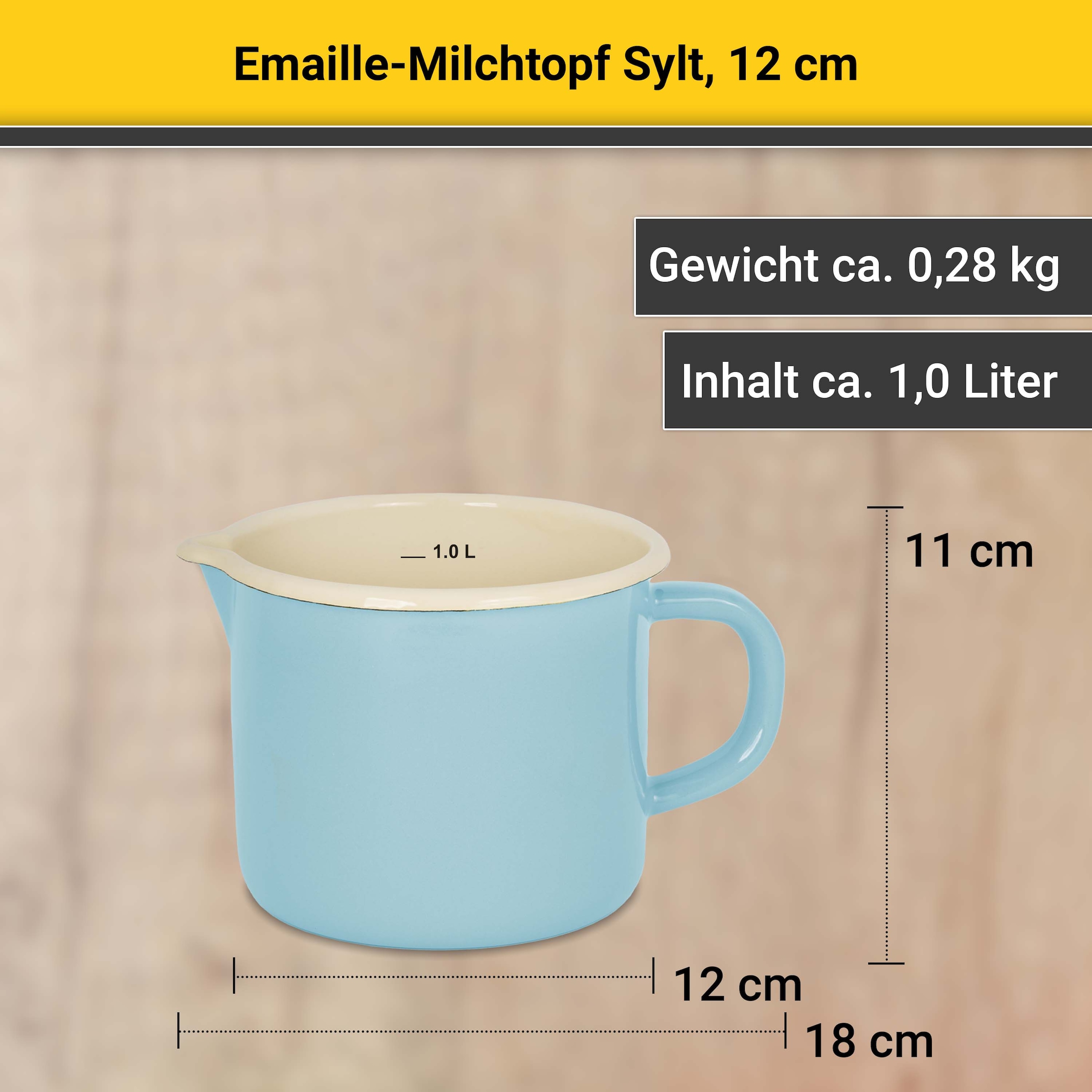 Krüger Milchtopf »Sylt« 1 Stk. tlg. Emaille