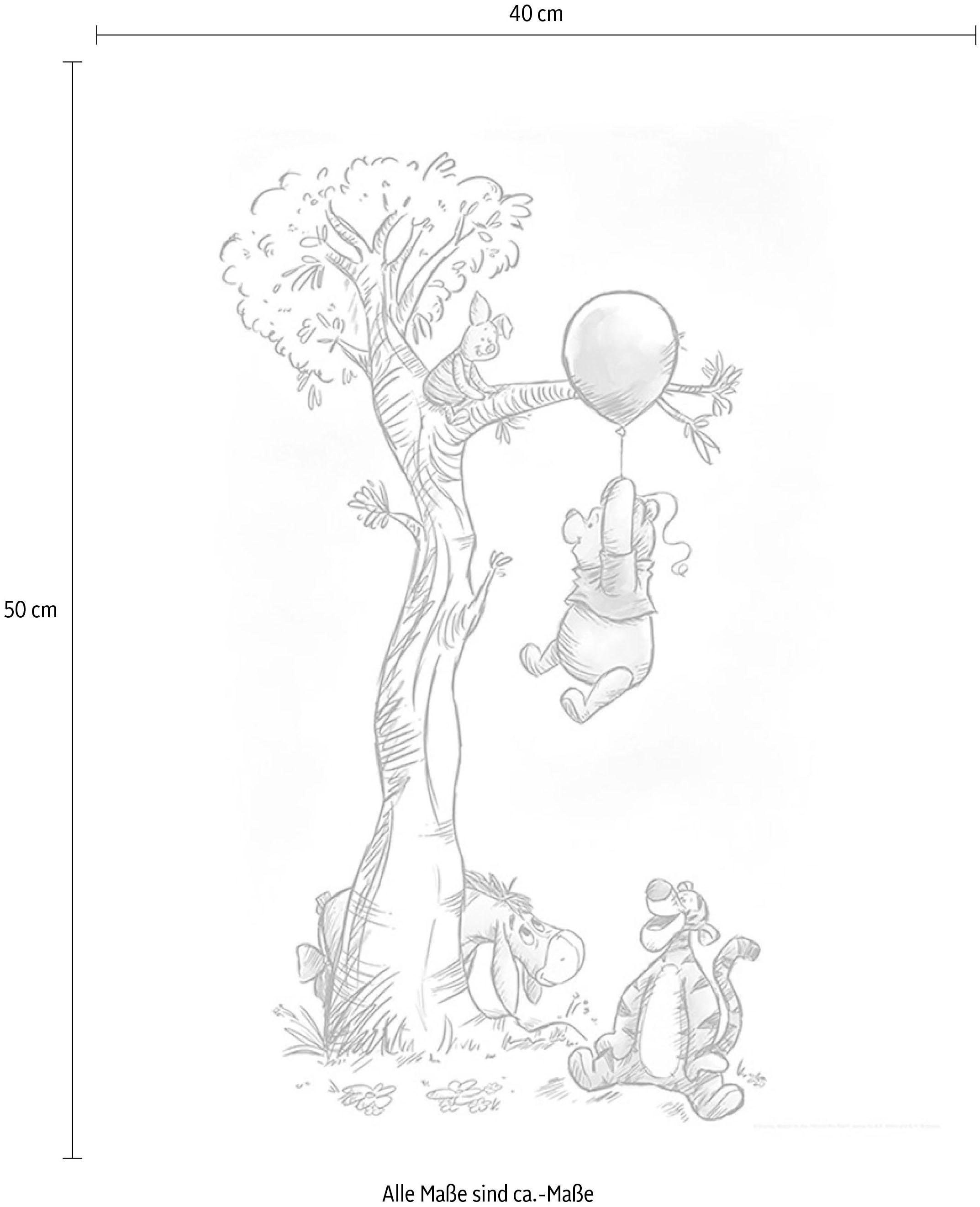Komar Bild »Winnie the Pooh Hang on«, Disney, (1 St.), Wandbild zur Dekoration im Kinderzimmer - ohne Rahmen