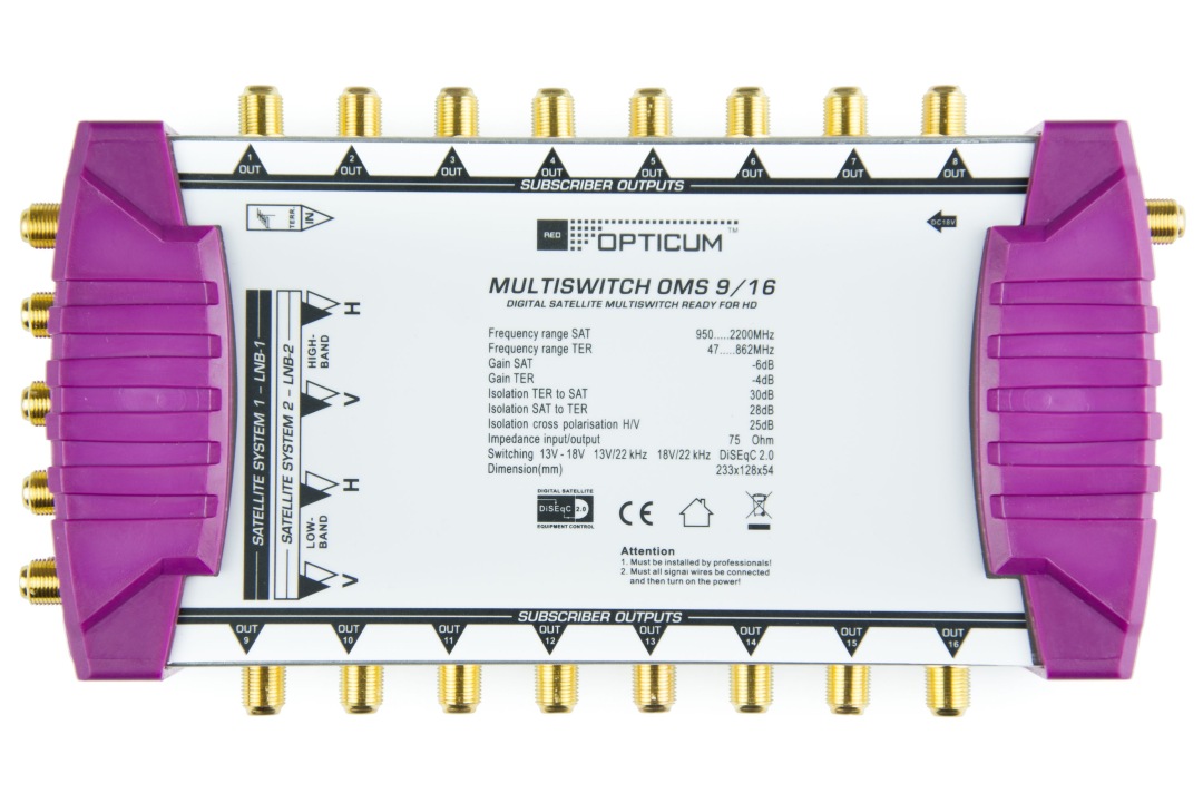 SAT-Verteiler, »Multischalter OMS 9/16P«