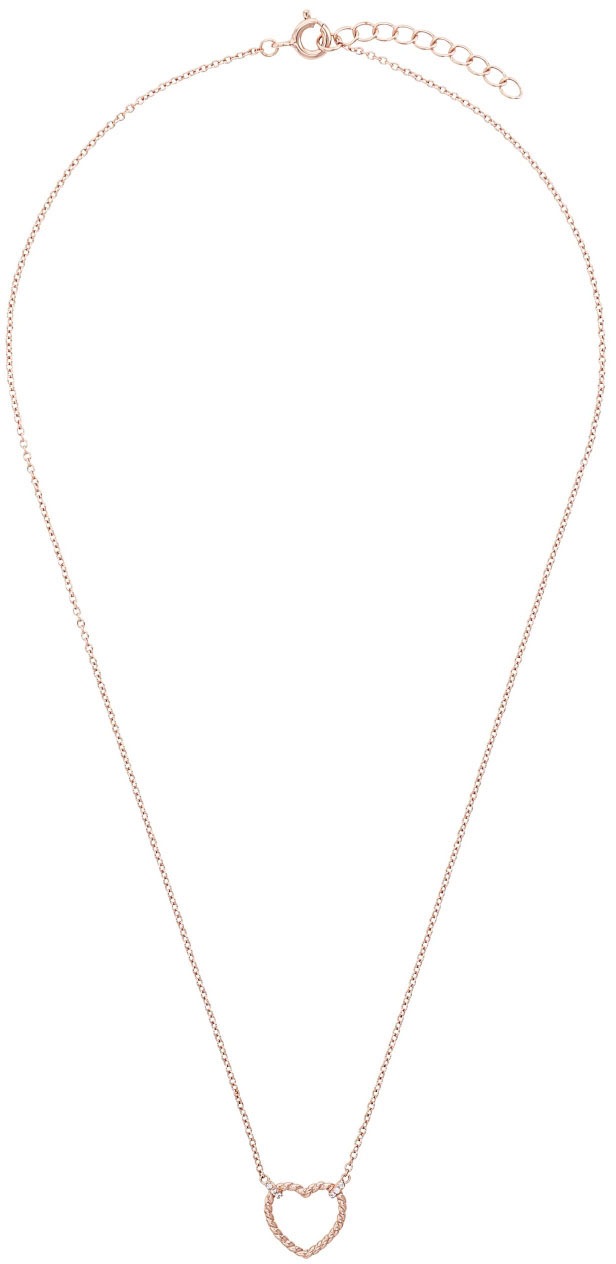Amor Kette mit Anhänger »Herz, 2036916«, mit Zirkonia (synth.)