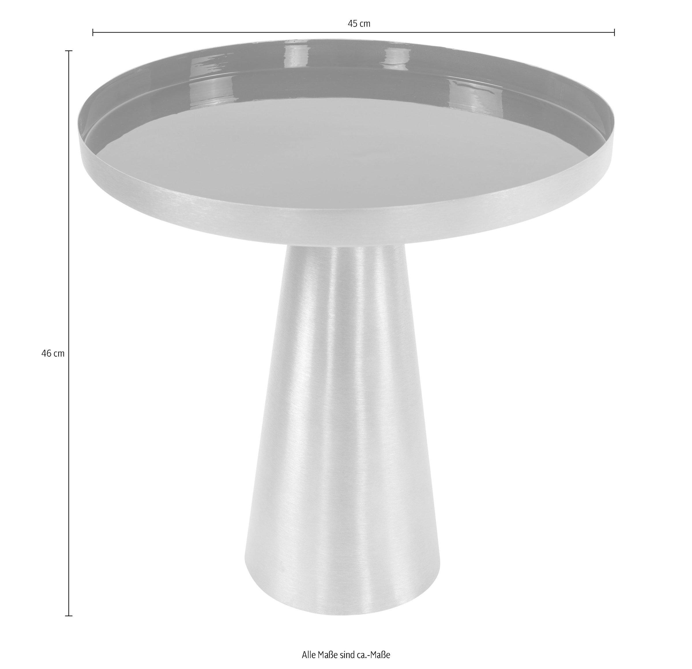 Kayoom Beistelltisch »Morrison 425, Beistelltisch in runder Form, stilvolles Retro-Design«, (1 St.), in Tablettform, pflegeleicht, Tablettrandhöhe: 3,2 cm