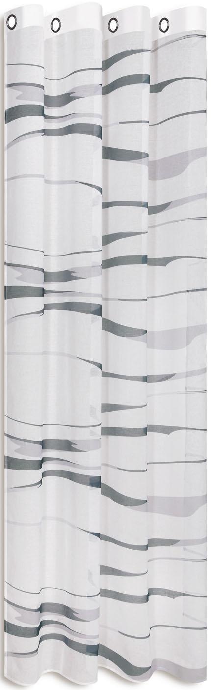 Happy Home Gardine »LIOBA«, (1 St.), HxB: 245x140, modern bedruckter Ösenschal