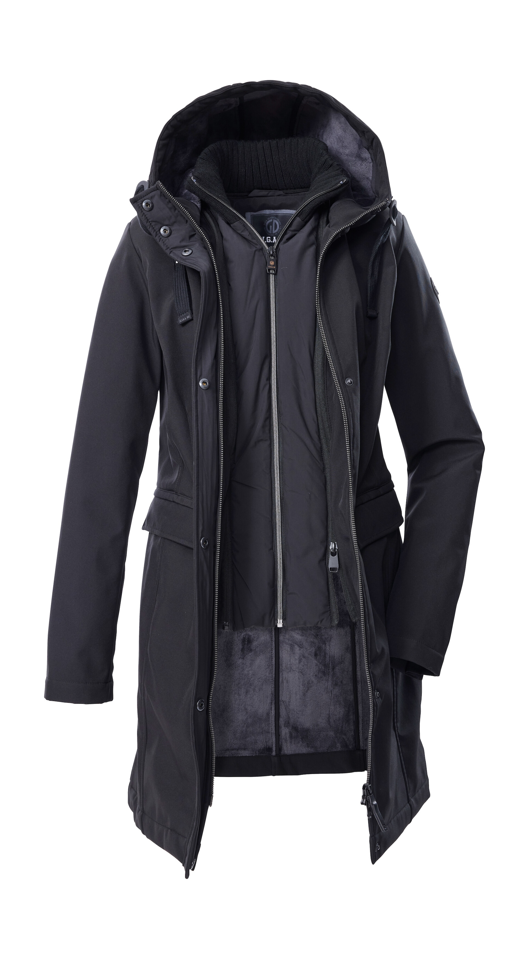 G.I.G.A. DX by killtec Softshellparka »GW 79 WMN SFTSHLL PRK«, Damen Softshellparka: wasserabweisend, atmungsaktiv