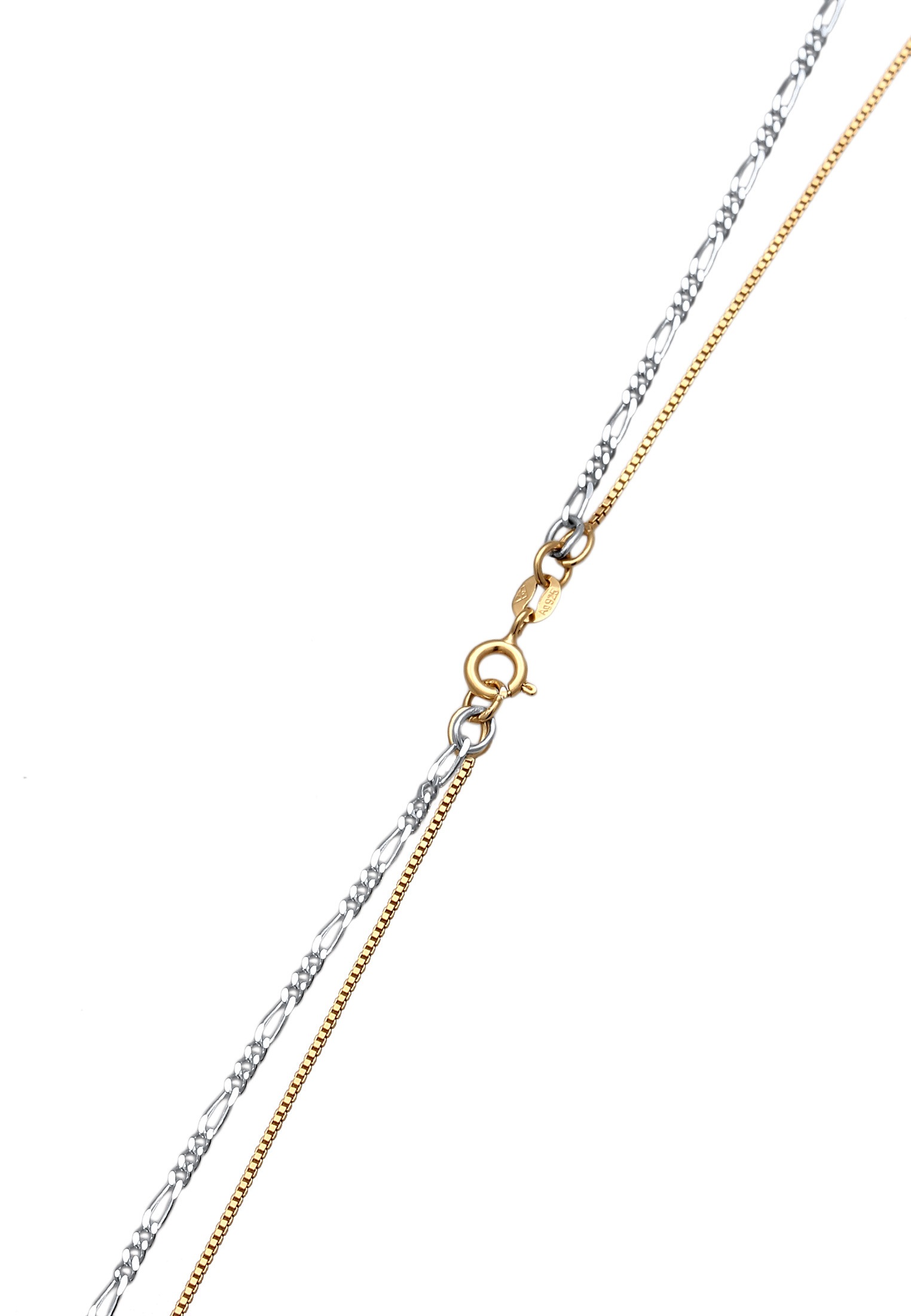 Elli Kette ohne Anhänger »Halskette Layer Plättchen Anhänger 925 Sterling Silber vergoldet«