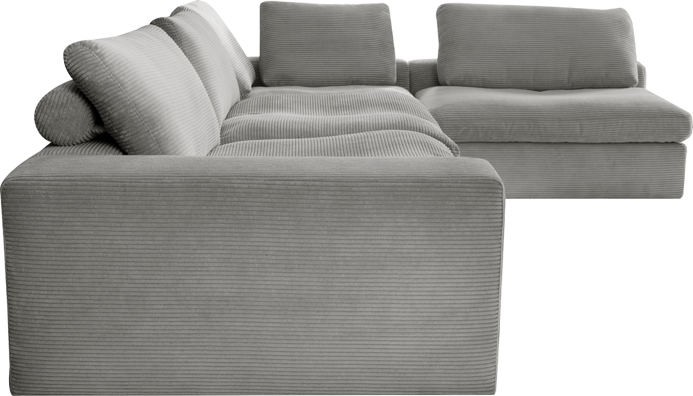 alina Ecksofa »Sandy«, mit losen Sitz und Rückenkissen, in modernem Cordstoff