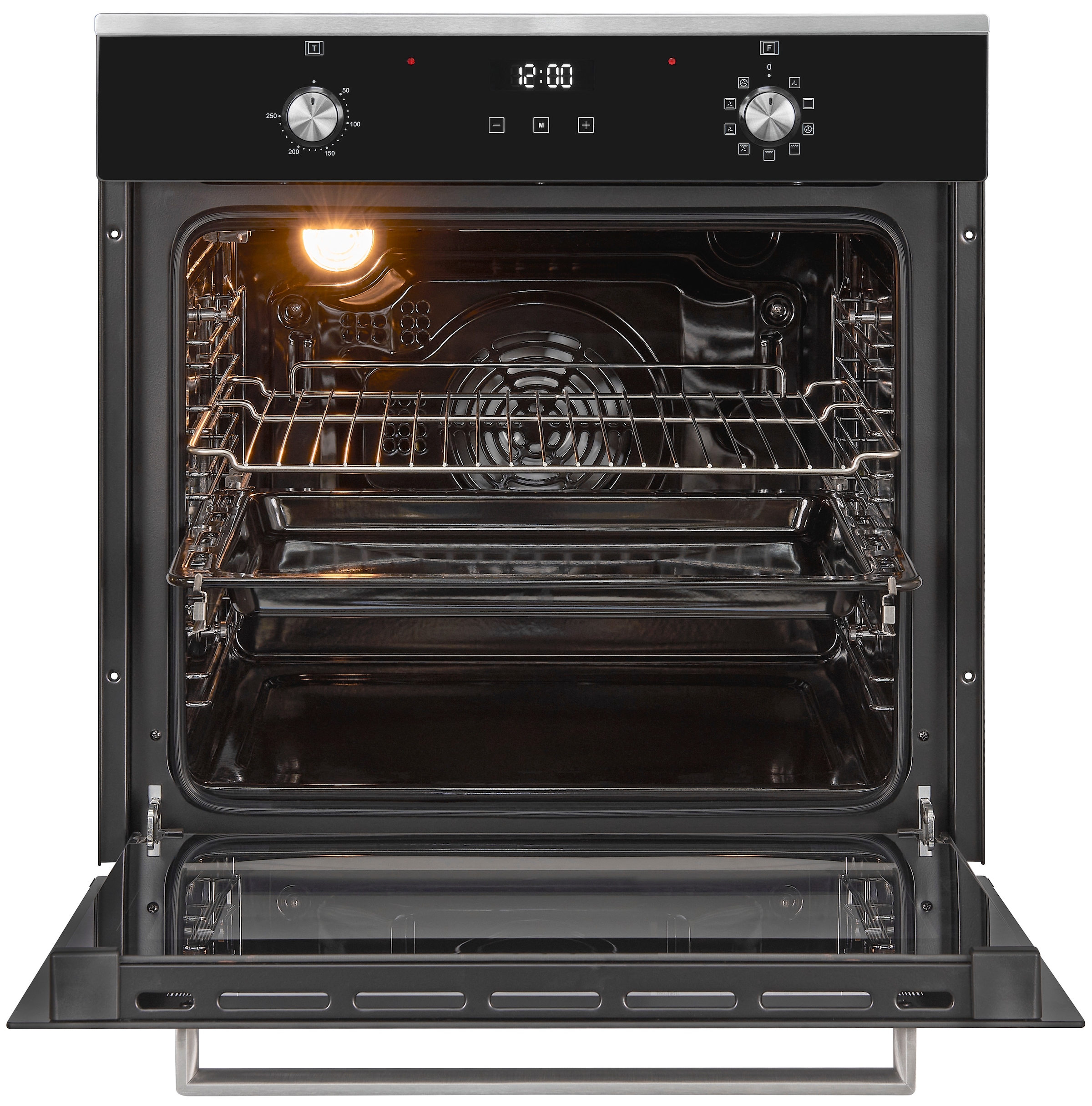 exquisit Backofen  »EBE76-9-H-020 inox«, mit 1-fach-Teleskopauszug