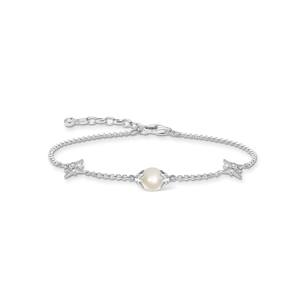 THOMAS SABO Perlenarmband »Perle mit Sternen silber, A1978-167-14-L19V«