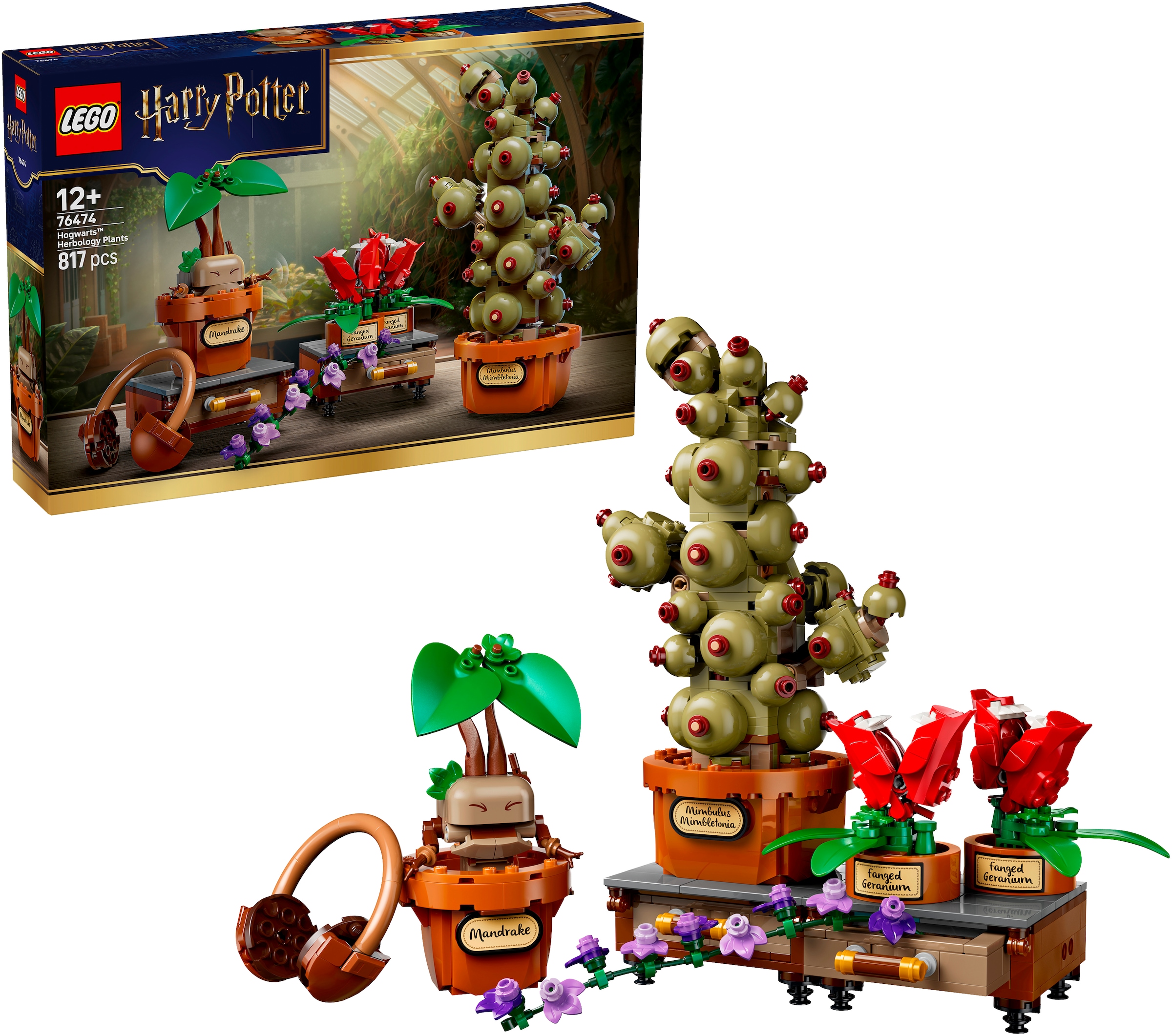 LEGO® Konstruktionsspielsteine »Schloss Hogwarts: Kräuterkunde-Pflanzen (76474), LEGO Harry Potter« Made in Europe
