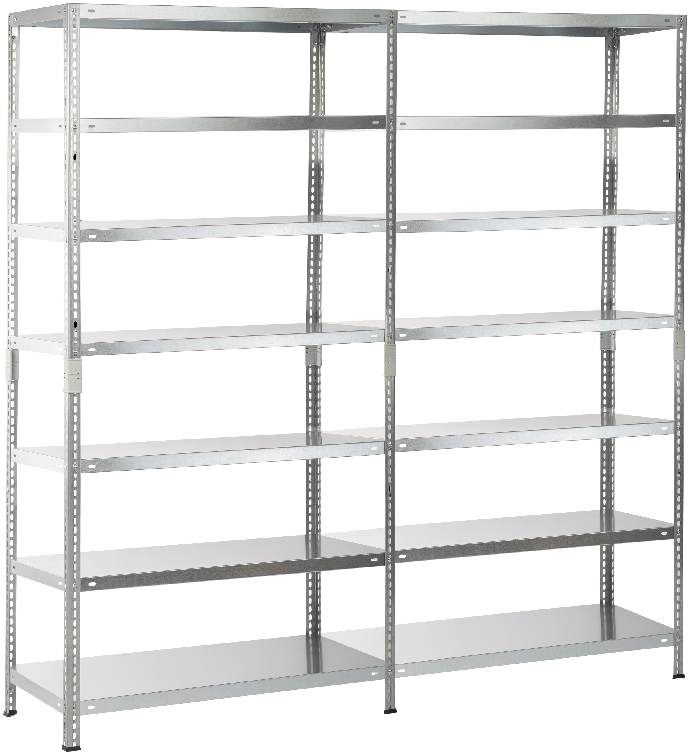 SCHULTE Regalwelt Regal »Grund- und Anbauregal«, 2300x2000x500 mm, weiß, 14 Böden