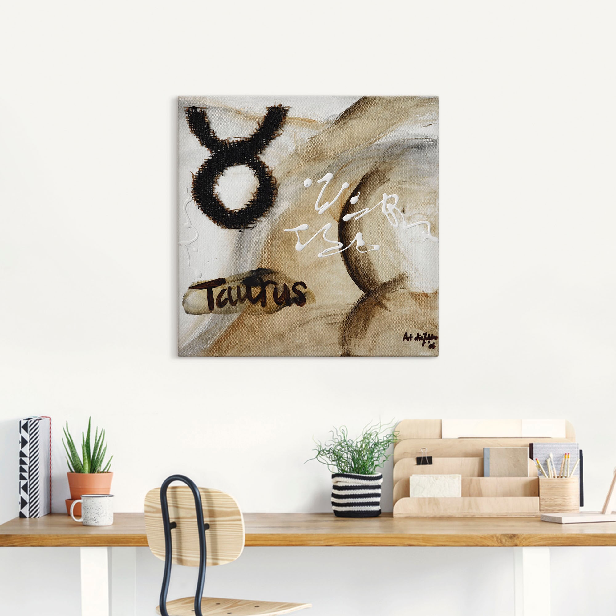 Artland Wandbild »Stier«, Sternzeichen, (1 St.), als Leinwandbild, Poster in verschied. Größen