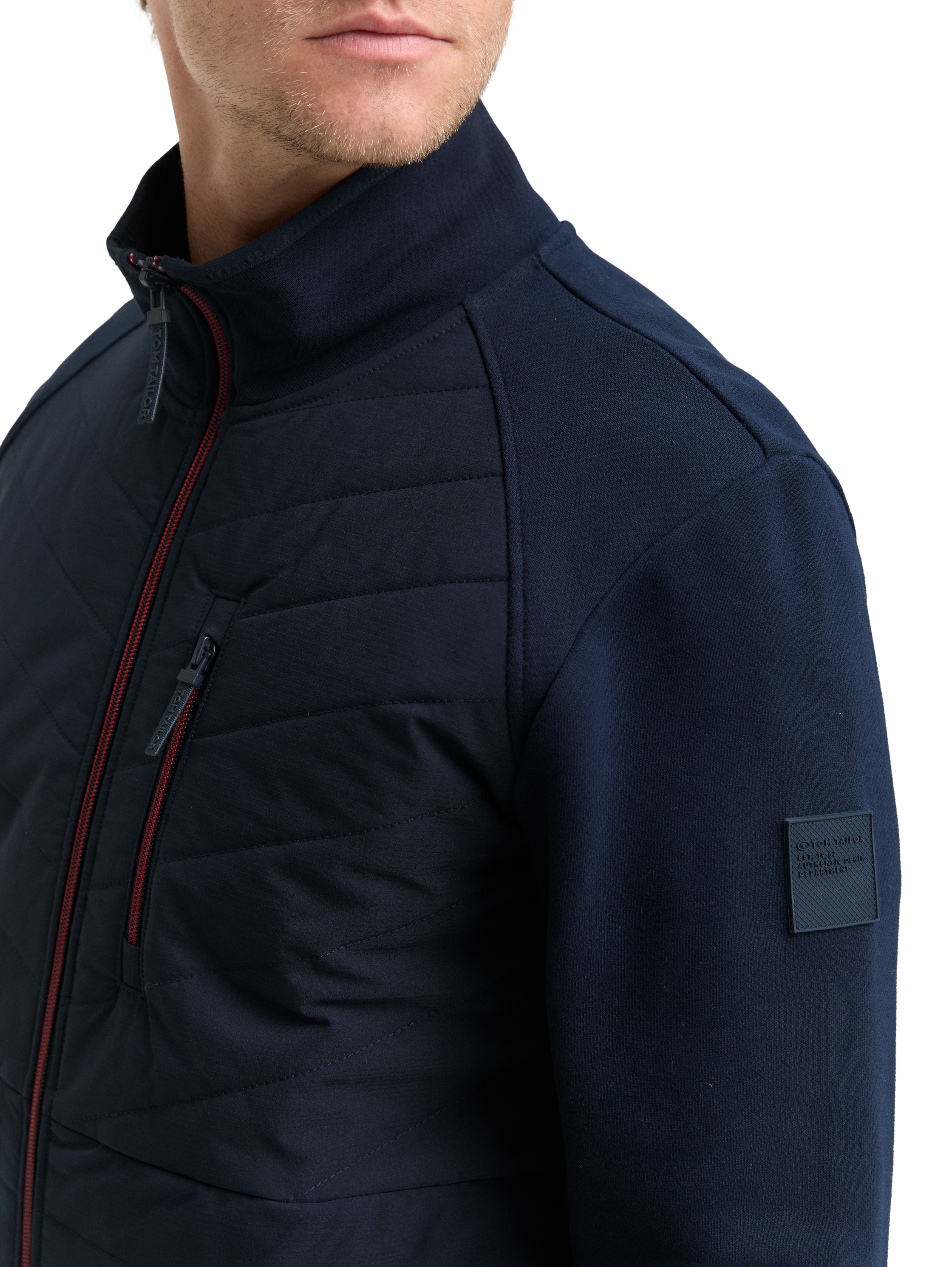 TOM TAILOR Sweatjacke, mit Logo Stickerei