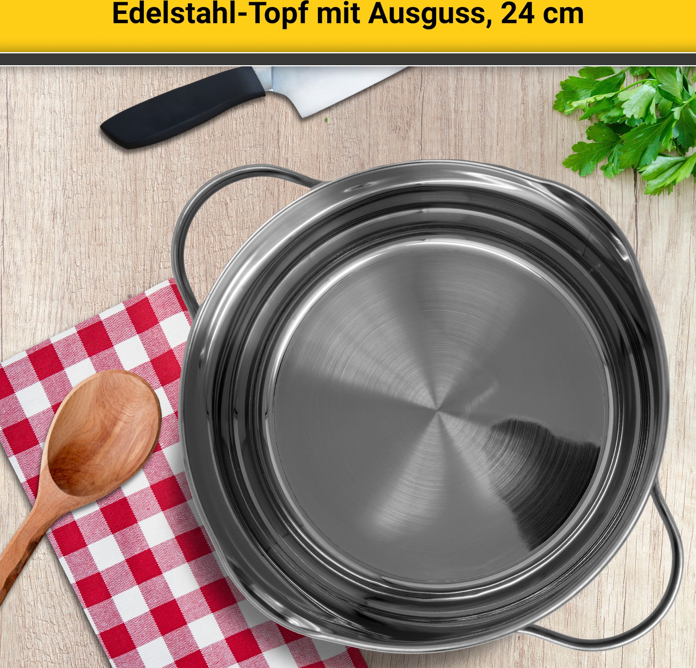 Krüger Kochtopf, Edelstahl 18/8, (1 tlg.), Induktion