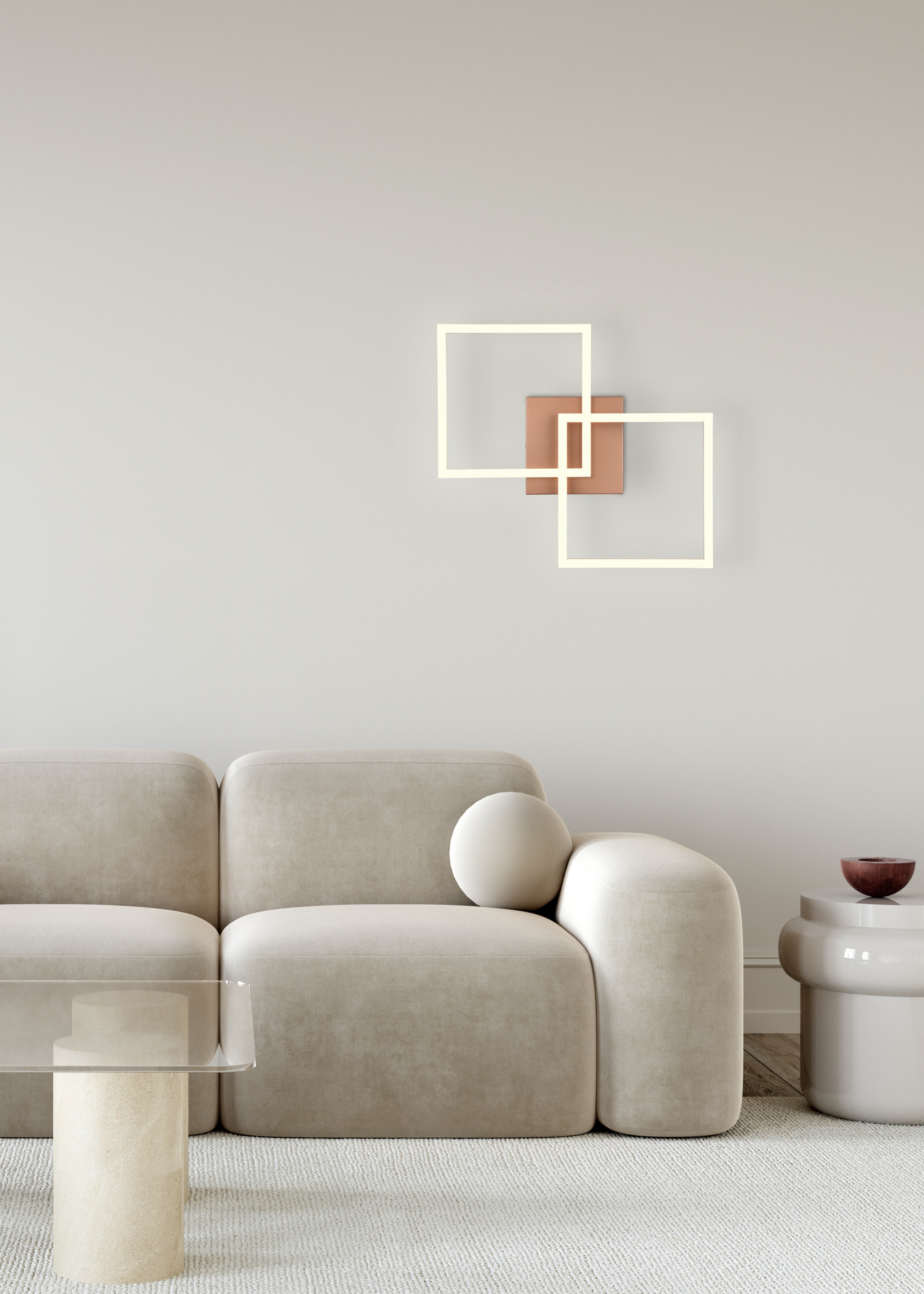 my home LED Deckenleuchte »ANTJE, Deckenlampe, schwenkbare LED-Rechtecke«, 2 flammig, Leuchtmittel LED-Board | LED fest integriert, Wand- und Deckenmontage möglich