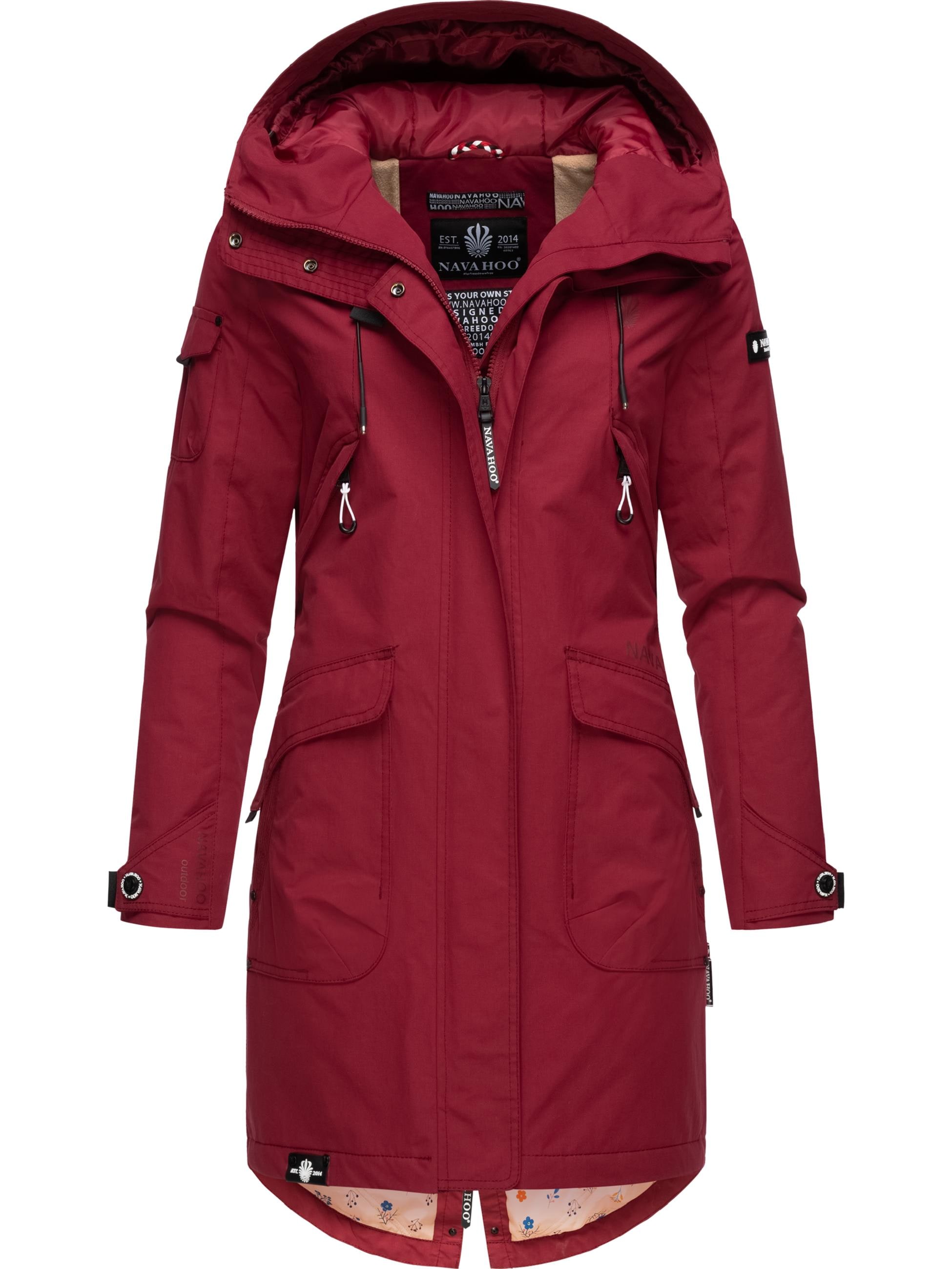 Navahoo Outdoorjacke »Übergangsjacke Pfefferschote«, mit Kapuze, moderne Damen Übergangsjacke mit Kapuze