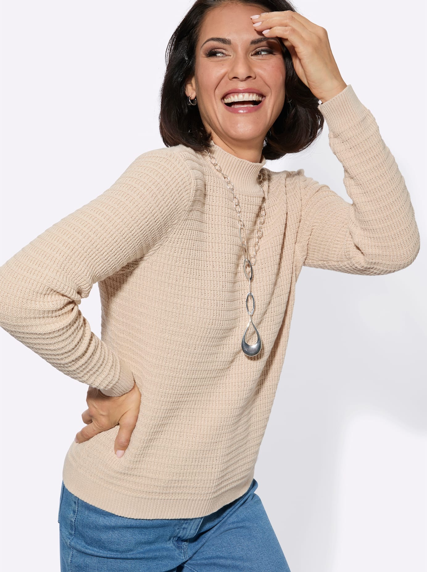 Casual Looks Stehkragenpullover »Stehkragen-Pullover«