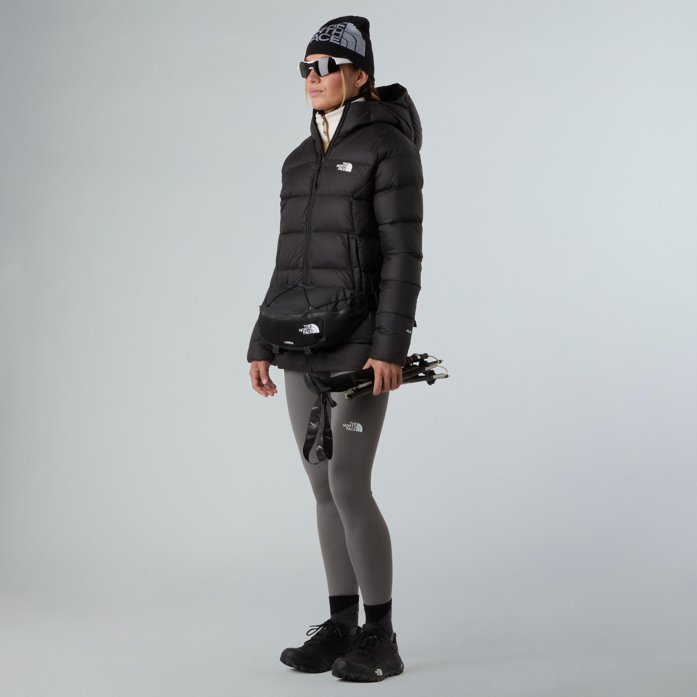 The North Face Daunenmantel »W HYALITE DOWN PARKA«, 1 Stk. Daunenfüllung, lang geschnitten, warm
