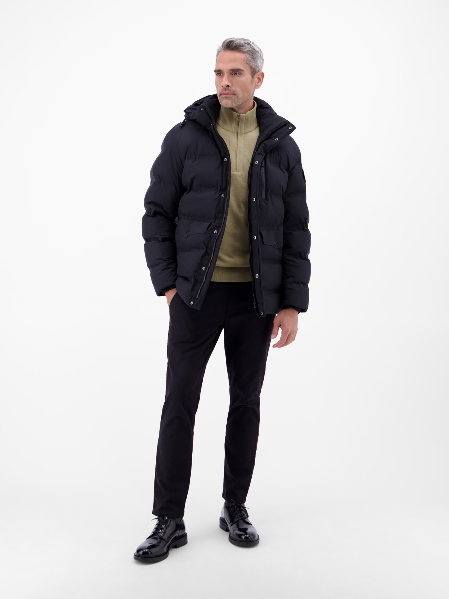 LERROS Troyer »Flachstrickpullover mit Troyerkragen«