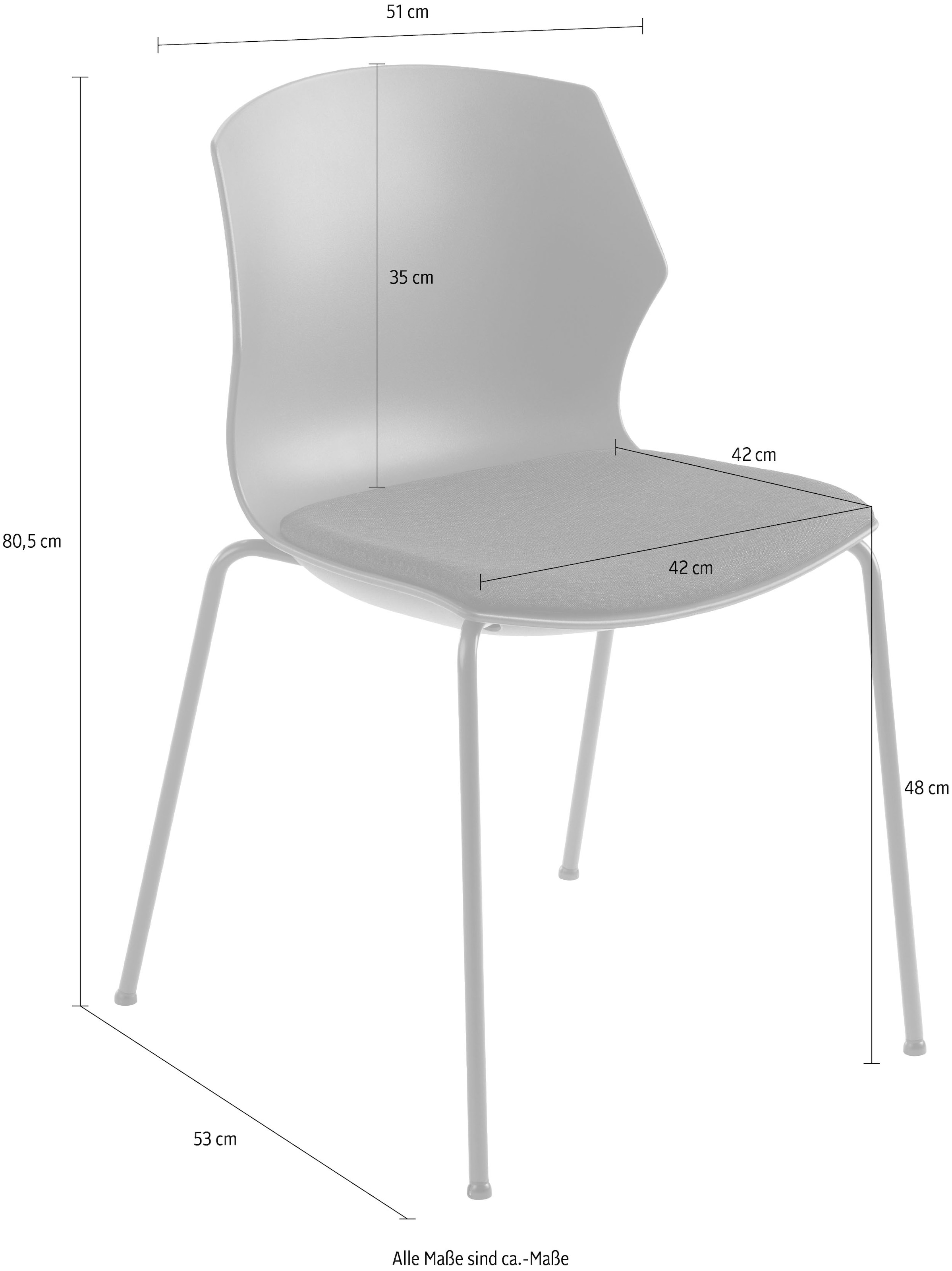 Mayer Sitzmöbel Stapelstuhl »Stapelstuhl myPRIMO«, Polyester, stapelbar