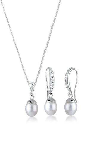Elli Schmuckset »Elegant Perle Kristalle 925 Silber« kaufen