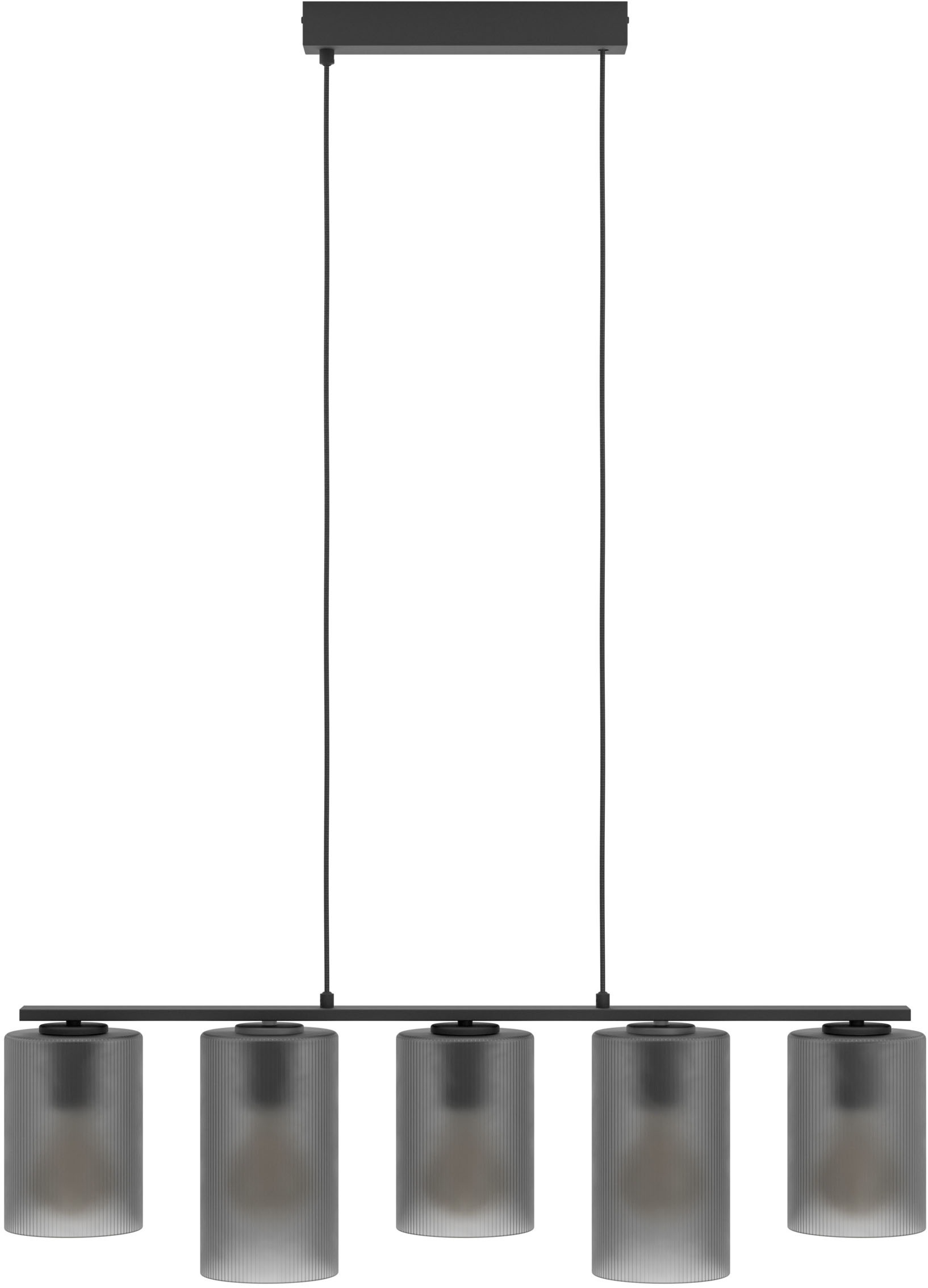 EGLO Hängeleuchte »COLOMERA Pendellampe - Stahl - E27 - 5X40W - IP20« E27 1 Stk. Hängelampe, Deckenlampe, Wohnzimmer, Esszimmer, L80 x B12 x H110 cm