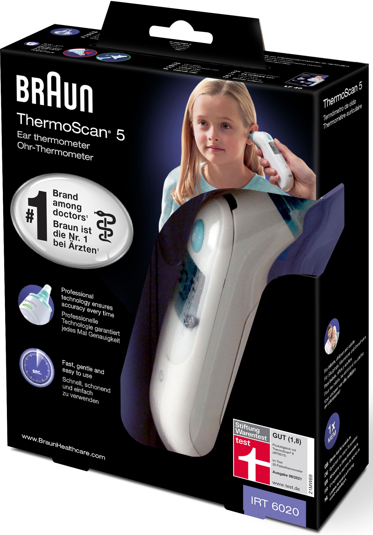 5 Online OTTO Einweg Schutzkappen IRT6020«, Inklusive Shop Braun Ohr-Fieberthermometer »ThermoScan im 21