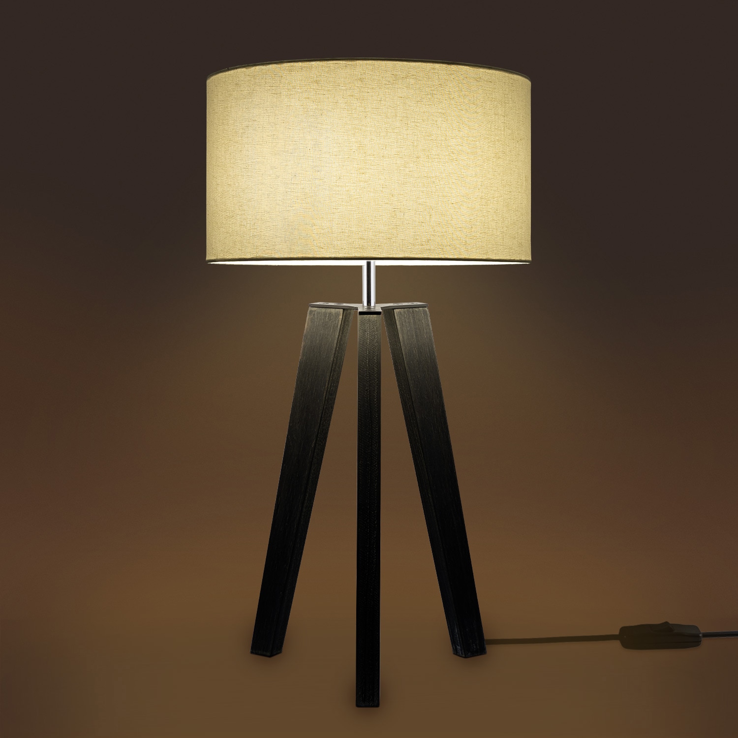 Color«, Wohnzimmer Lampe Stehlampe Fuß 1 Vintage Home LED E27 Paco Shop »Canvas OTTO im Online Skandinavischer flammig-flammig, uni Tischleuchte Stil