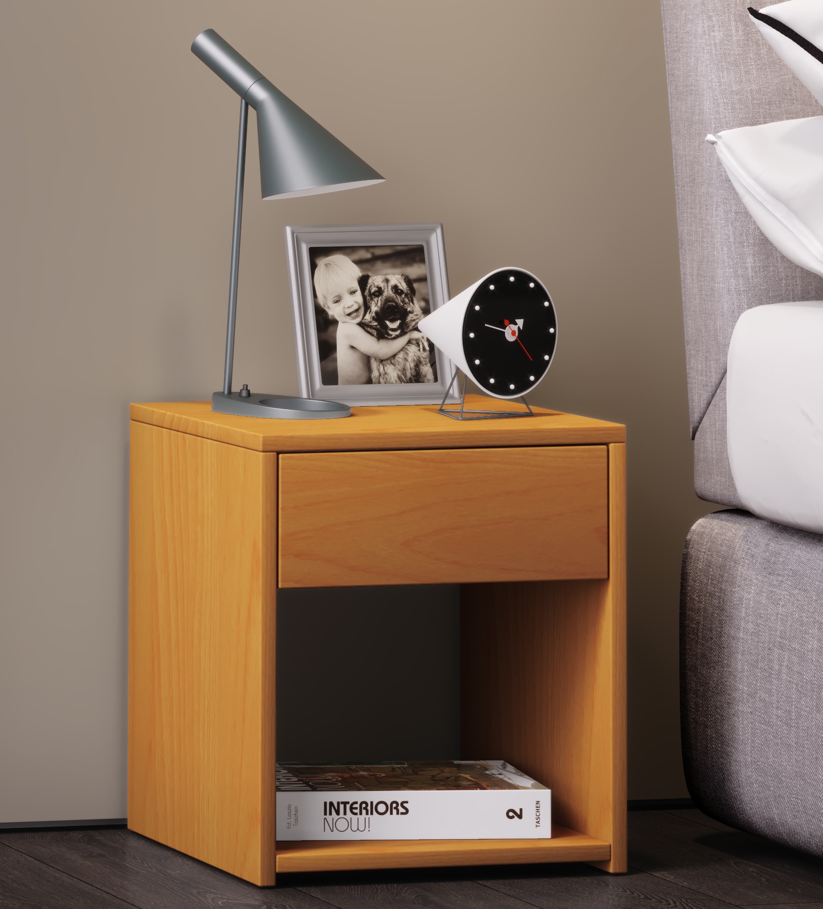 VCM Nachttisch »Holz Nachttisch Nachtschrank Schublade Sledo Mini«