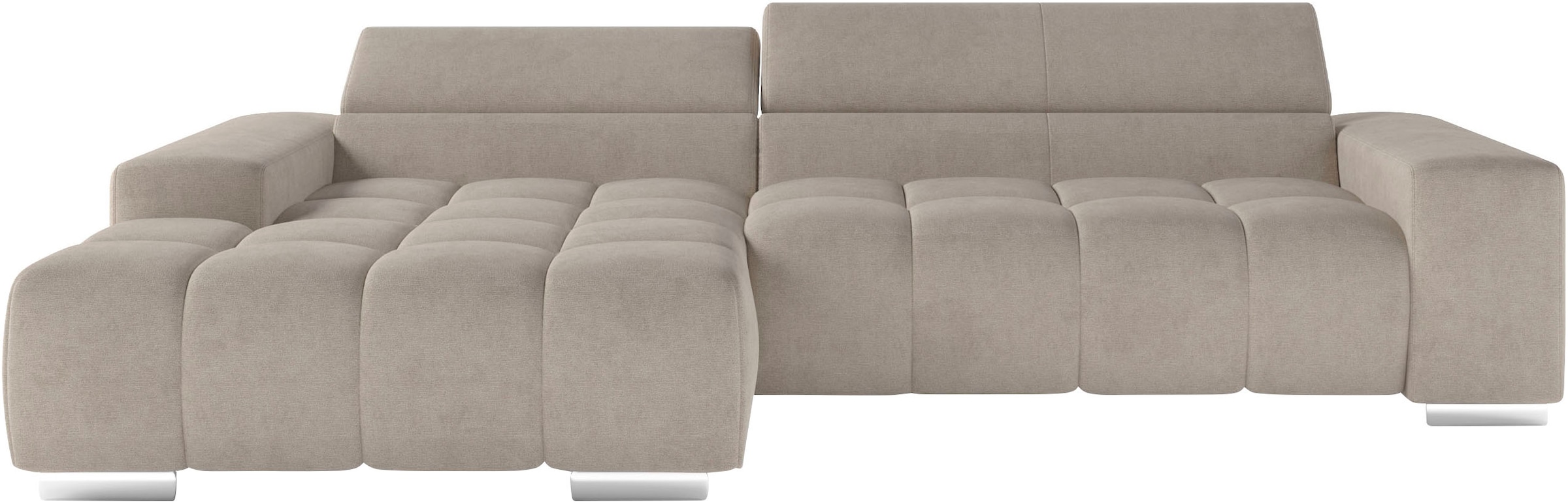 COTTA Ecksofa »Orion L-Form, B: 307 cm« 2x Kopfteilverstellung & 3 Nierenkissen