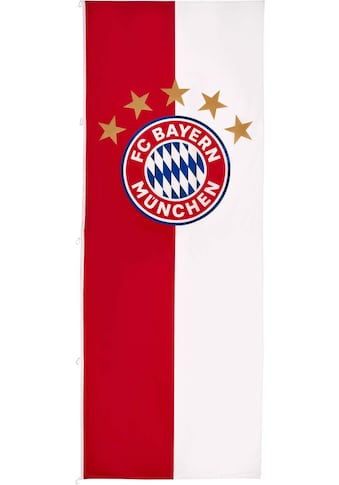 FC Bayern Fahne »FC Bayern München Hissfahne Hochformat 5 Sterne Logo 150x400 cm«, Aus... kaufen