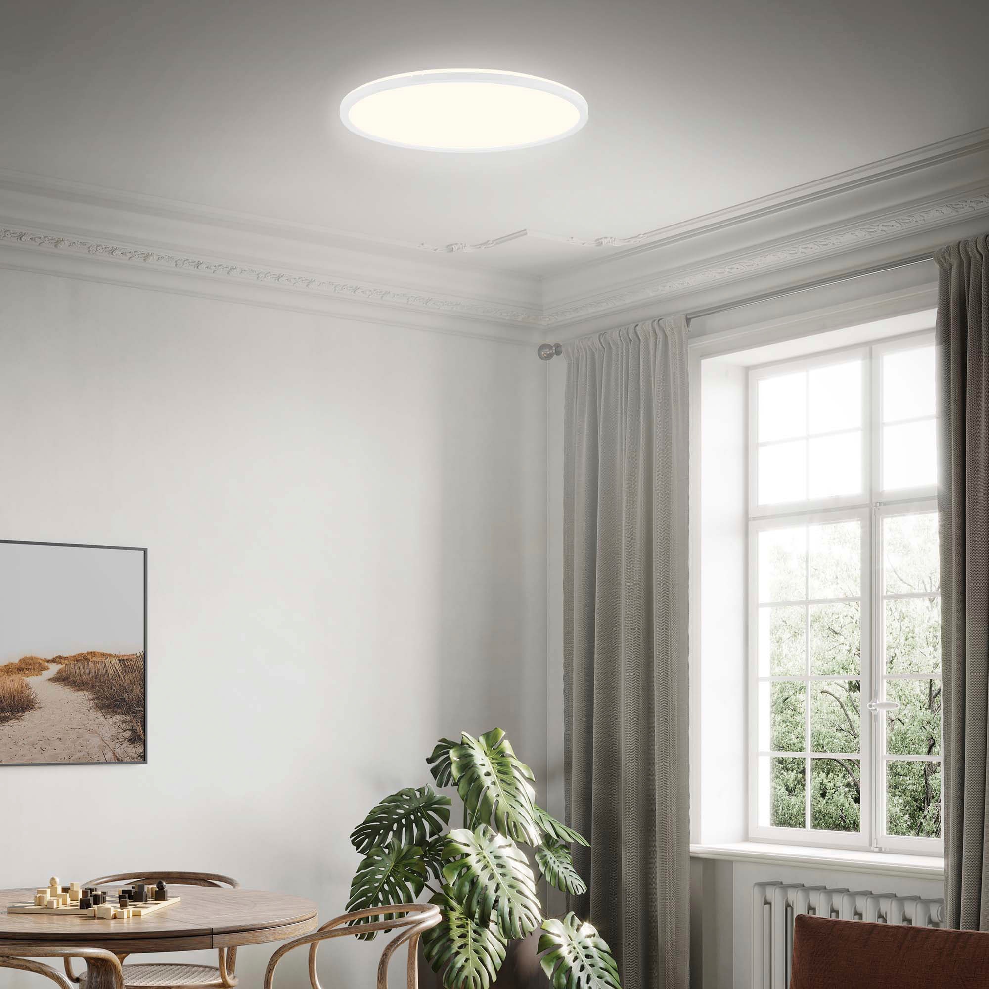 Briloner Leuchten LED Deckenleuchte »7157416 SLIM«, Leuchtmittel LED-Board | LED fest integriert, Deckenlampe, 42x2,9cm, Weiß, 22W, Wohnzimmer, Schlafzimmer, Küche