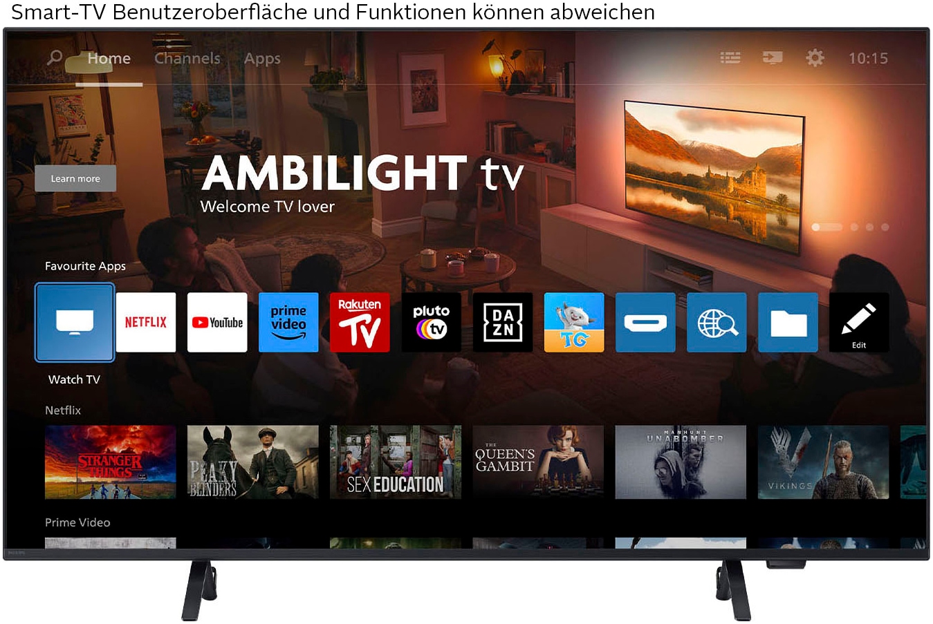 Philips LED-Fernseher, 139 cm/55 Zoll, 4K Ultra HD, Smart-TV, WLAN, Dolby Atmos Sound, Ambilight (3-seitig)