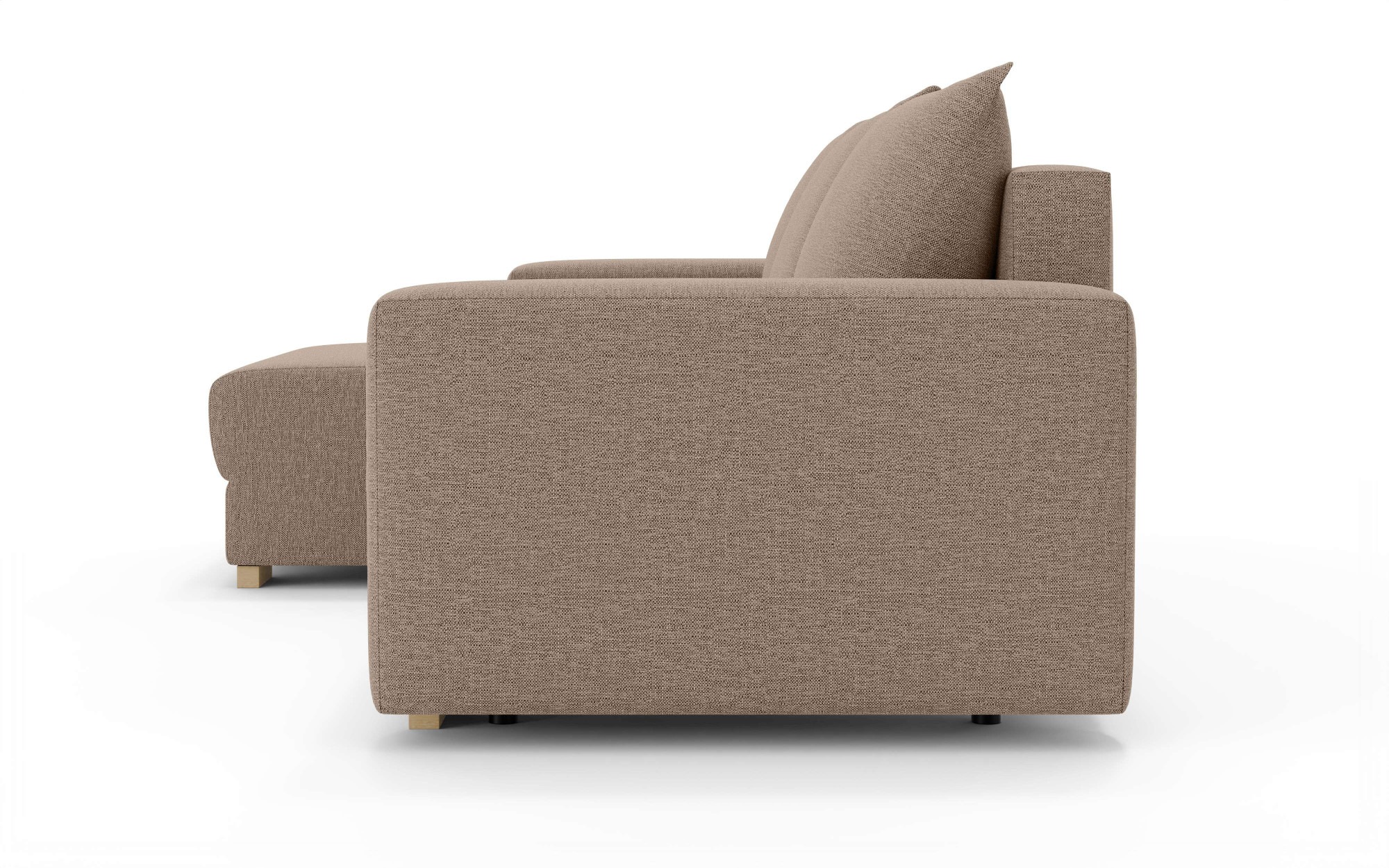 INOSIGN Ecksofa »MAGHERA universell Schlafsofa mit Bettkasten, Maße B/T/H: 255/142/84cm«, L-Form mit Recamiere rechts oder links montierbar, hoher Sitzkomfort