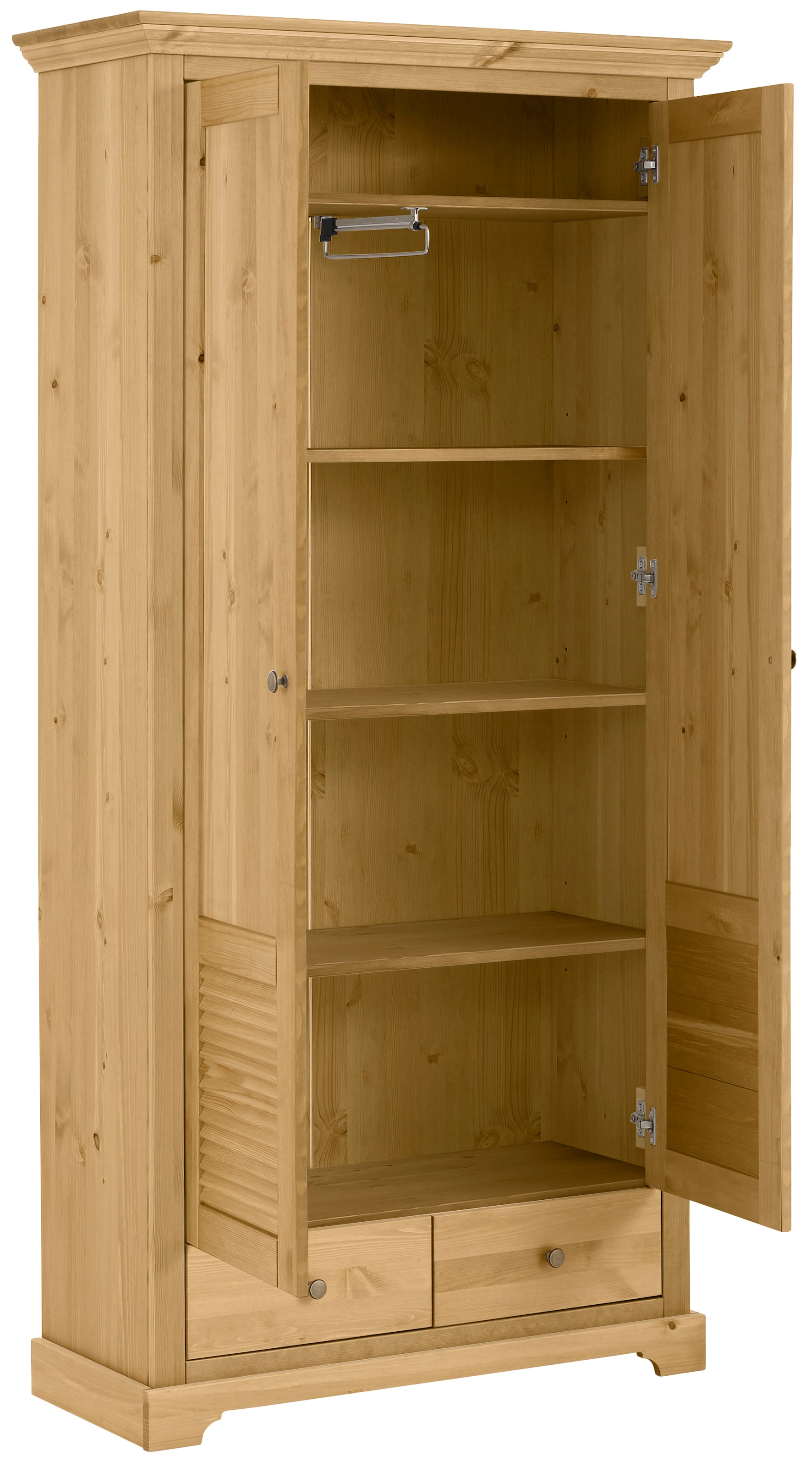 Home affaire Garderobenschrank »Ayanna«, Breite 94 cm, 2-türig, aus massiver Kiefer, FSC®