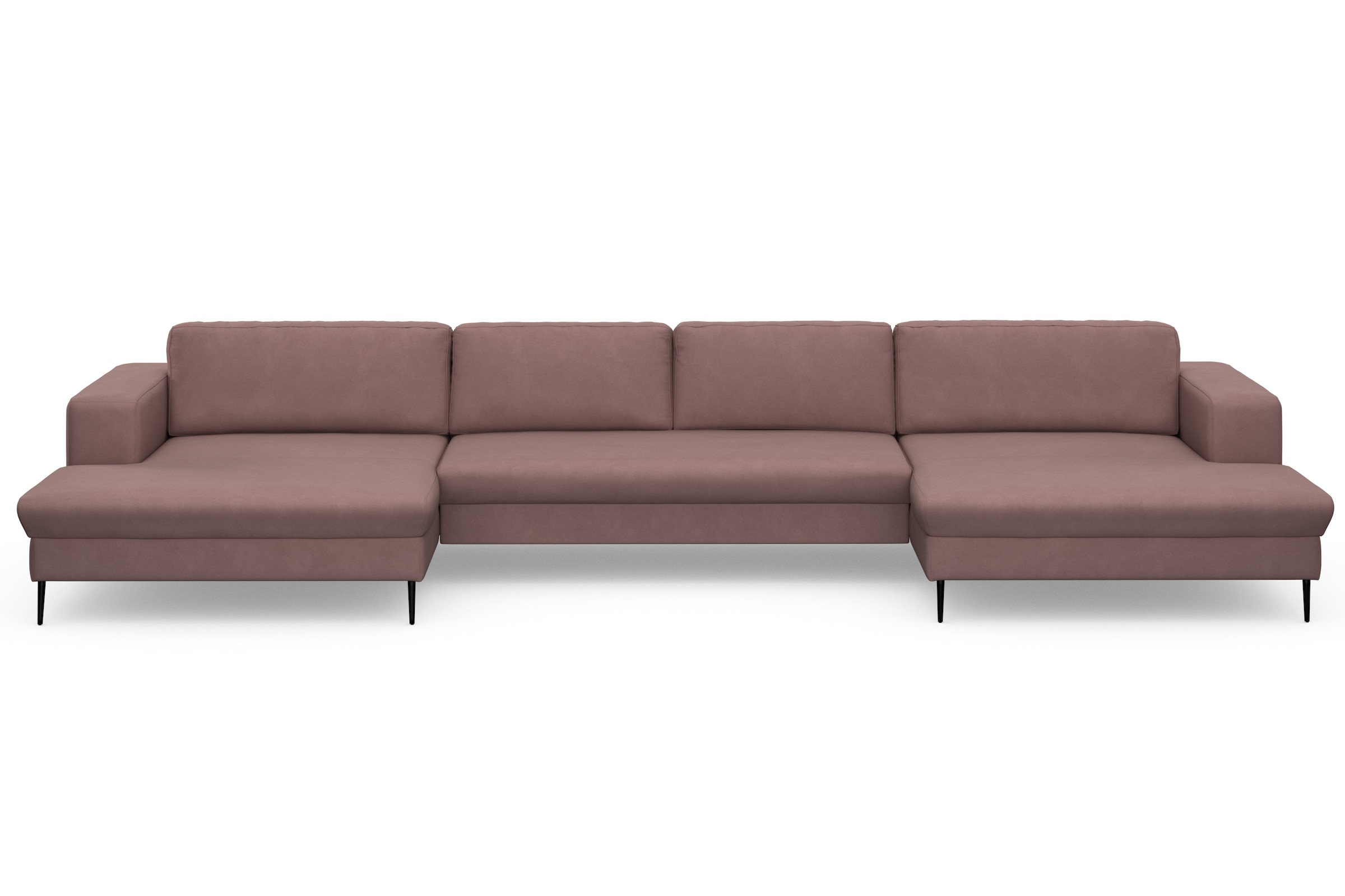 DOMO collection Wohnlandschaft »Modica U-Form«, XXL, in moderner Optik mit, 2 großzügigen Recamieren, auch in Cord