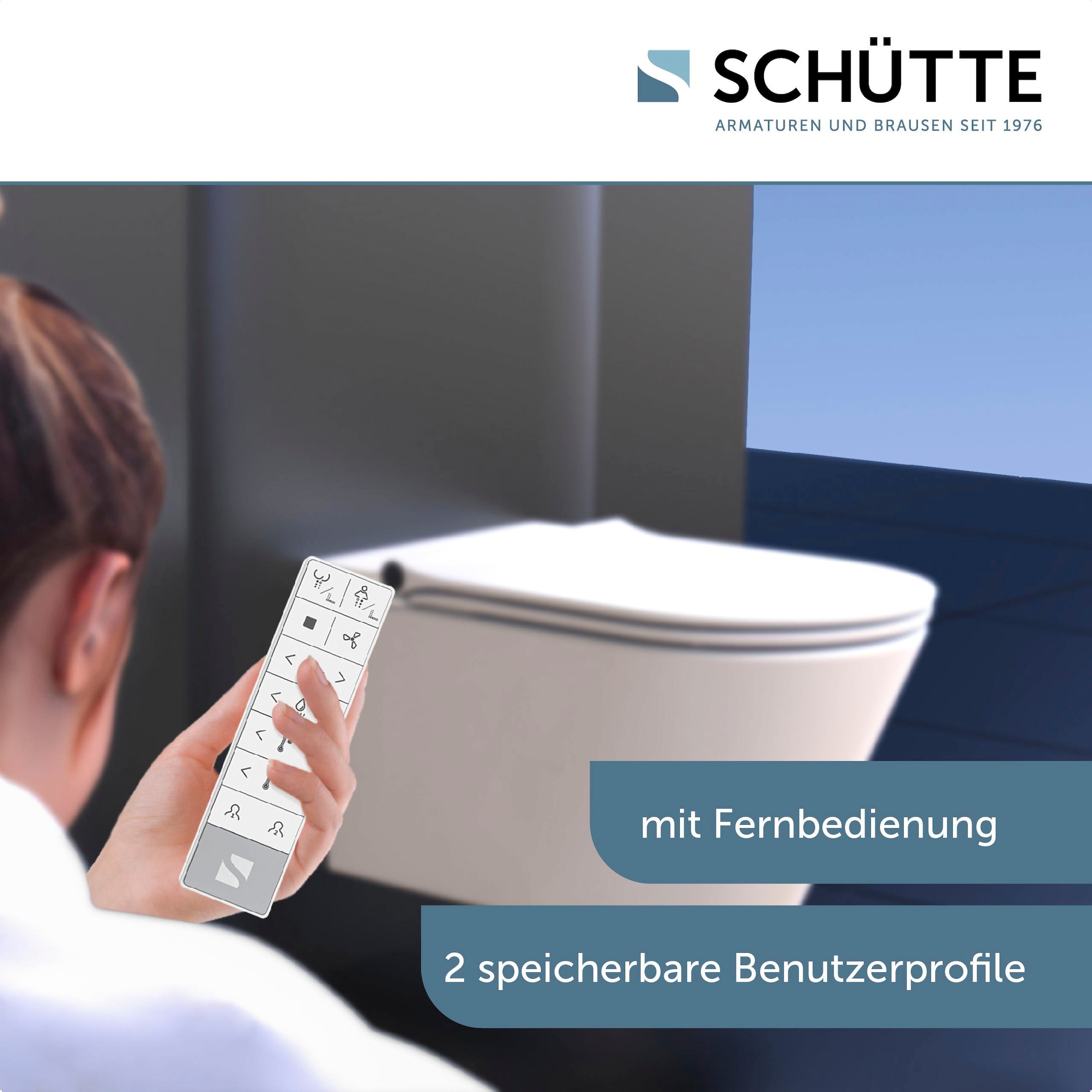 Schütte Dusch-WC »CESARI«, spülrandlos, Bidet-Funktion, Absenkautomatik, Geruchsabsaugung