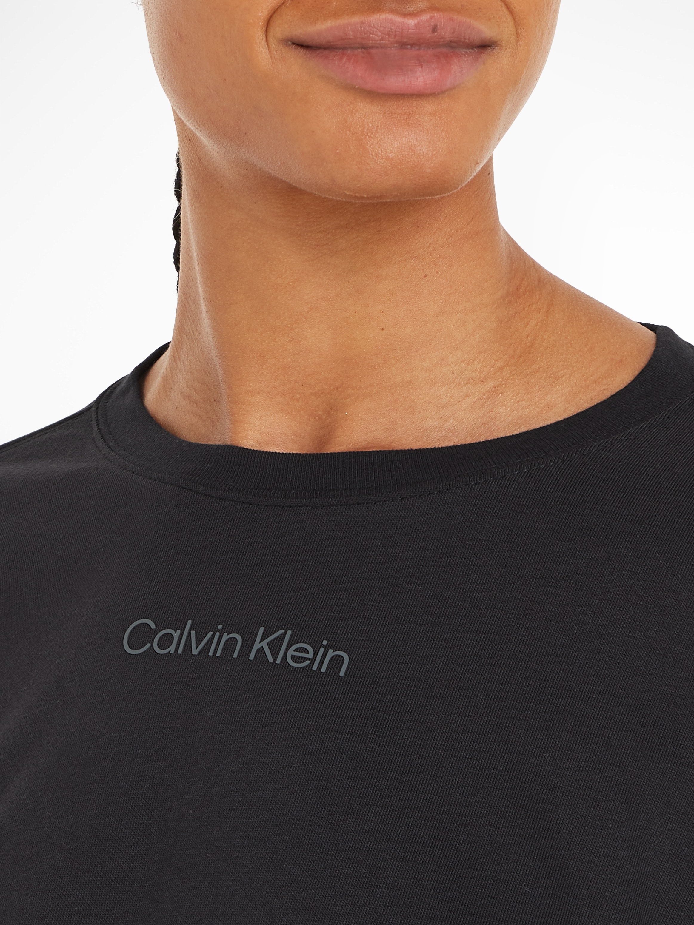 Calvin Klein Sport Langarmshirt »PW - LS Top (Cropped)«, mit Rundhalsausschnitt