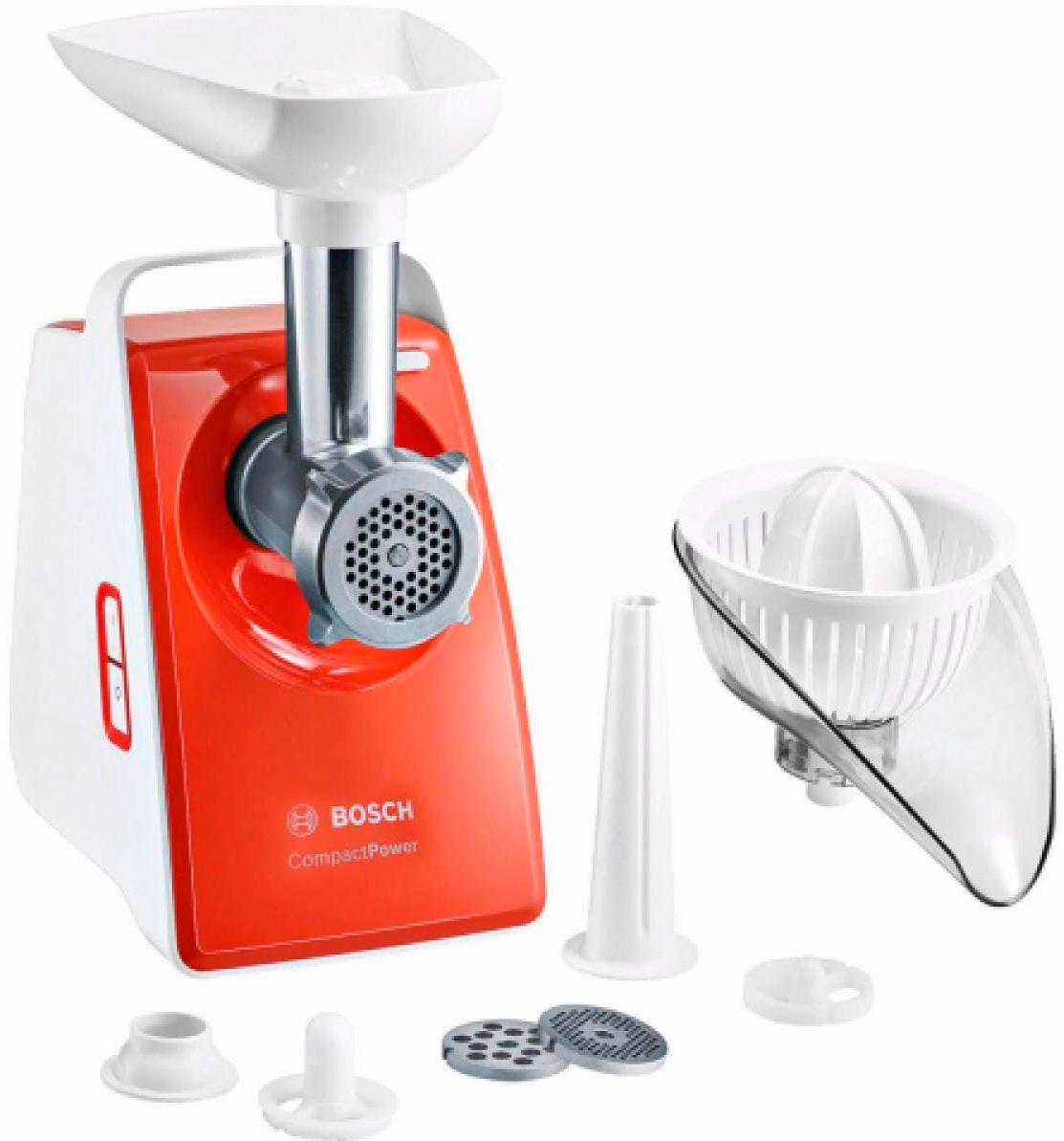 Bosch Fleischwolf »CompactPower MFW3630I« 500 W inkl. Zitruspresse, Wurststopfer und Kebbevorsatz in orange
