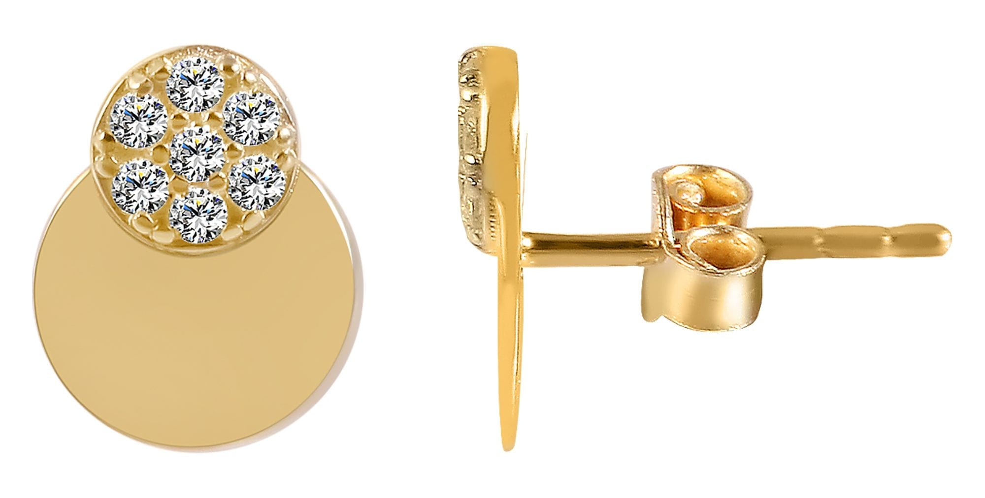 Adelia´s Paar Ohrstecker »Damen Ohrringe ¿ Ohrstecker aus 333 Gold mit Zirkonia«