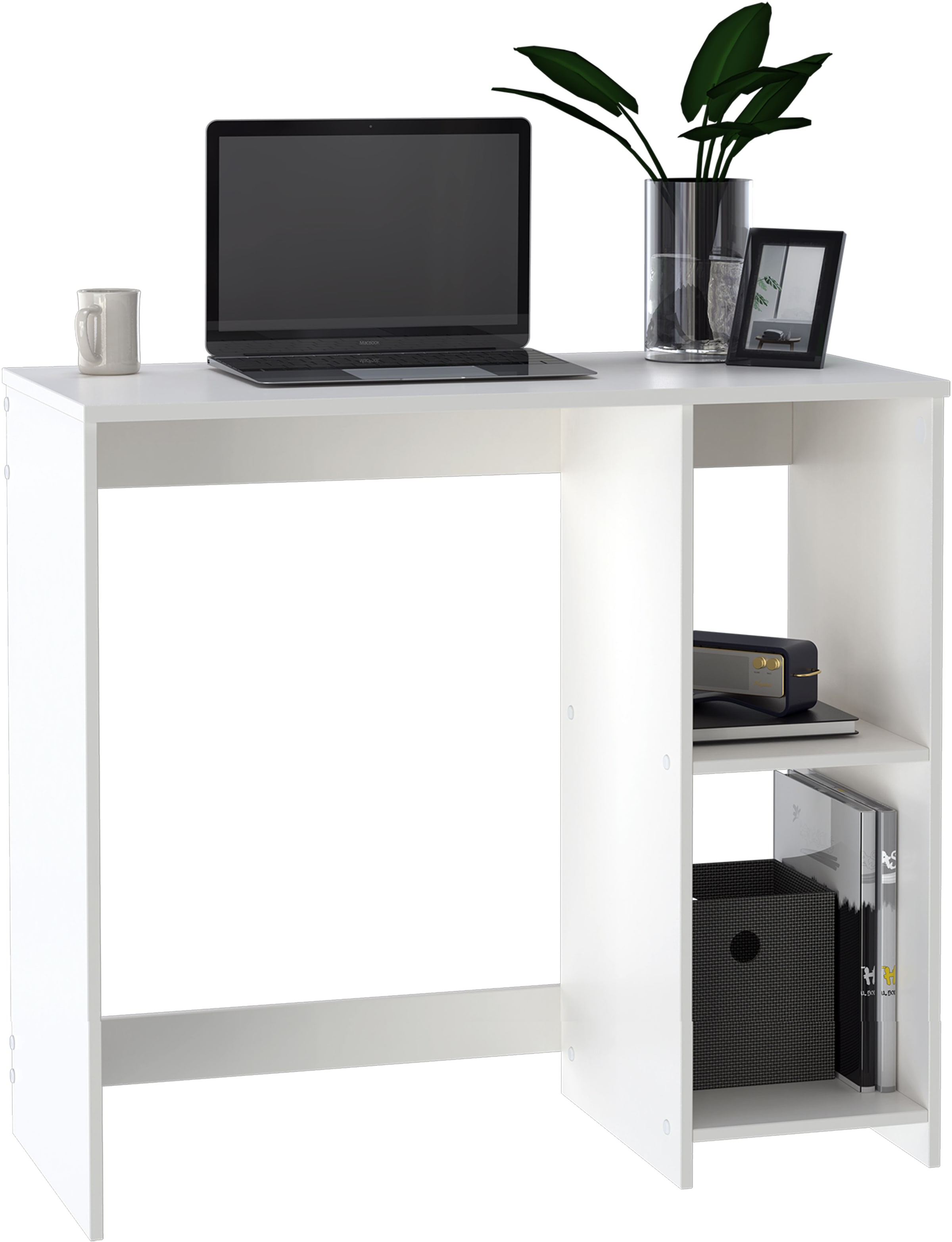INOSIGN Schreibtisch »BAKAR, Laptoptisch, Computertisch,«, 2 offene Fächer, platzsparend, Breite/Höhe 40x80 cm