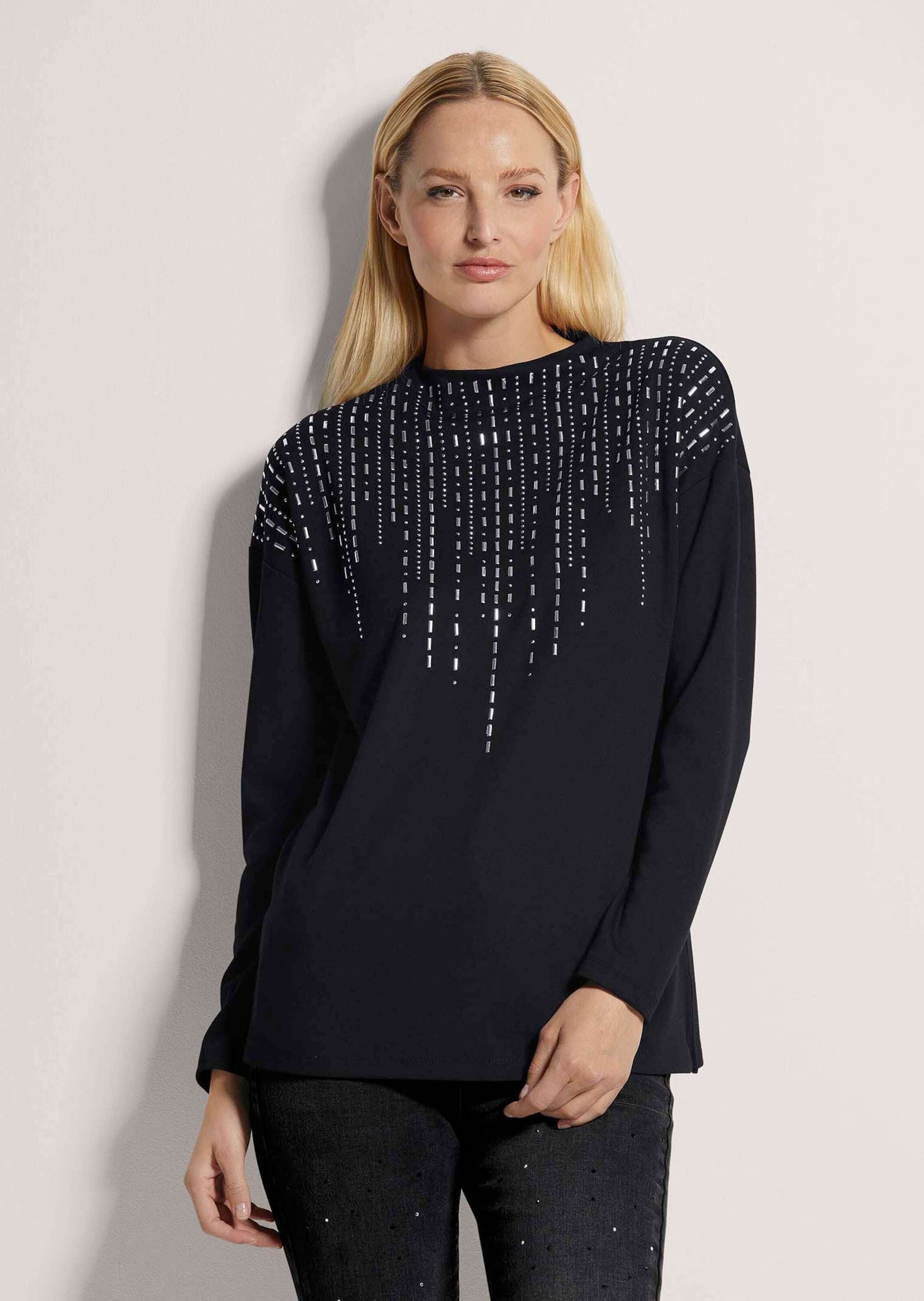 MADELEINE Langarmshirt »Sweatshirt Sweatshirt mit Strass-Besatz«