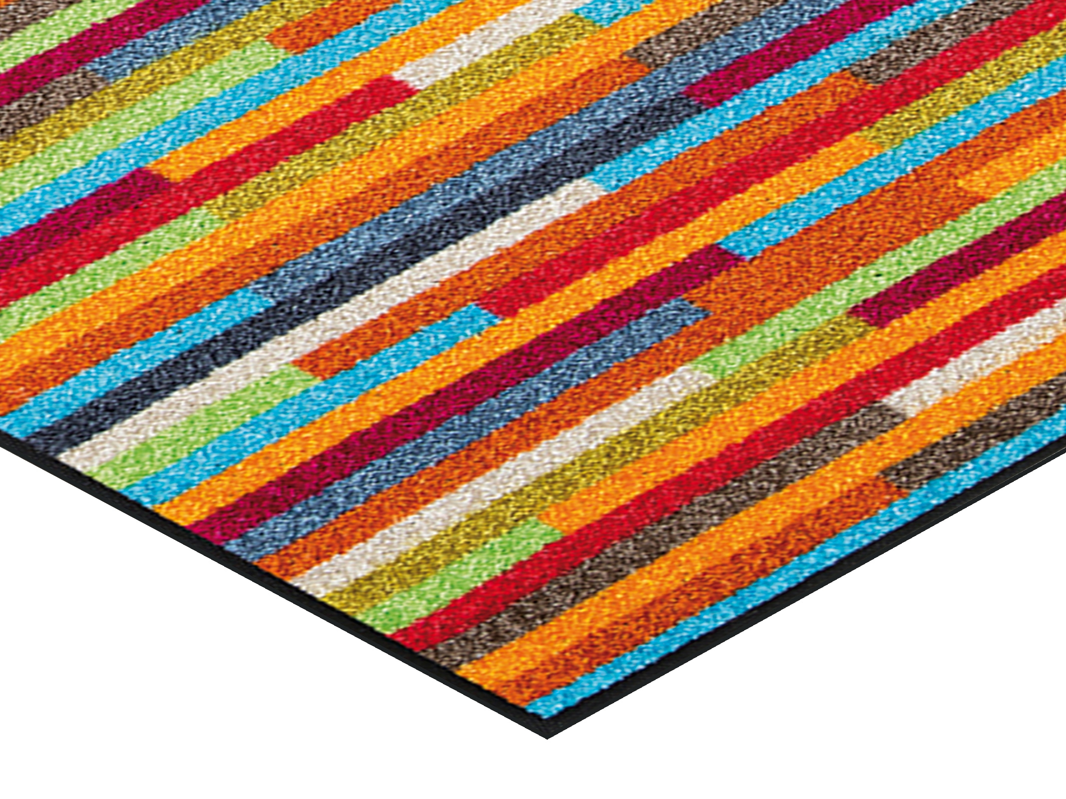 wash+dry by Kleen-Tex Fußmatte »Mikado Stripes« rechteckig 7 mm Höhe Schmutzfangläufer, modernes Streifen Design, rutschhemmend, waschbar