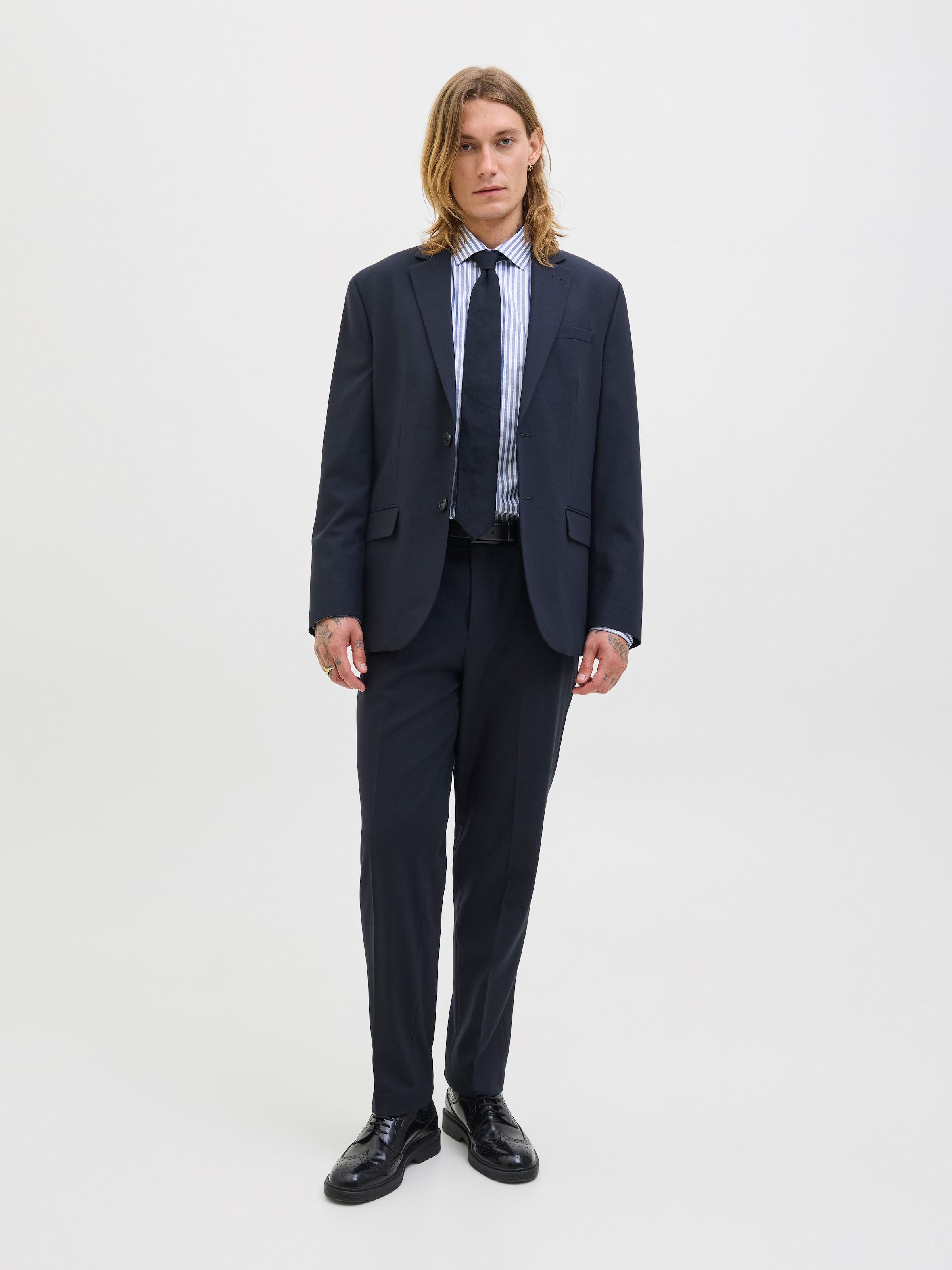 Jack & Jones Langarmhemd »JPRBLAPARKER Slim Fit Hemd, atmungsaktiv, ideal für den Alltag«, unifarben, modisch, slim fit, Baumwolle, Hemdkragen