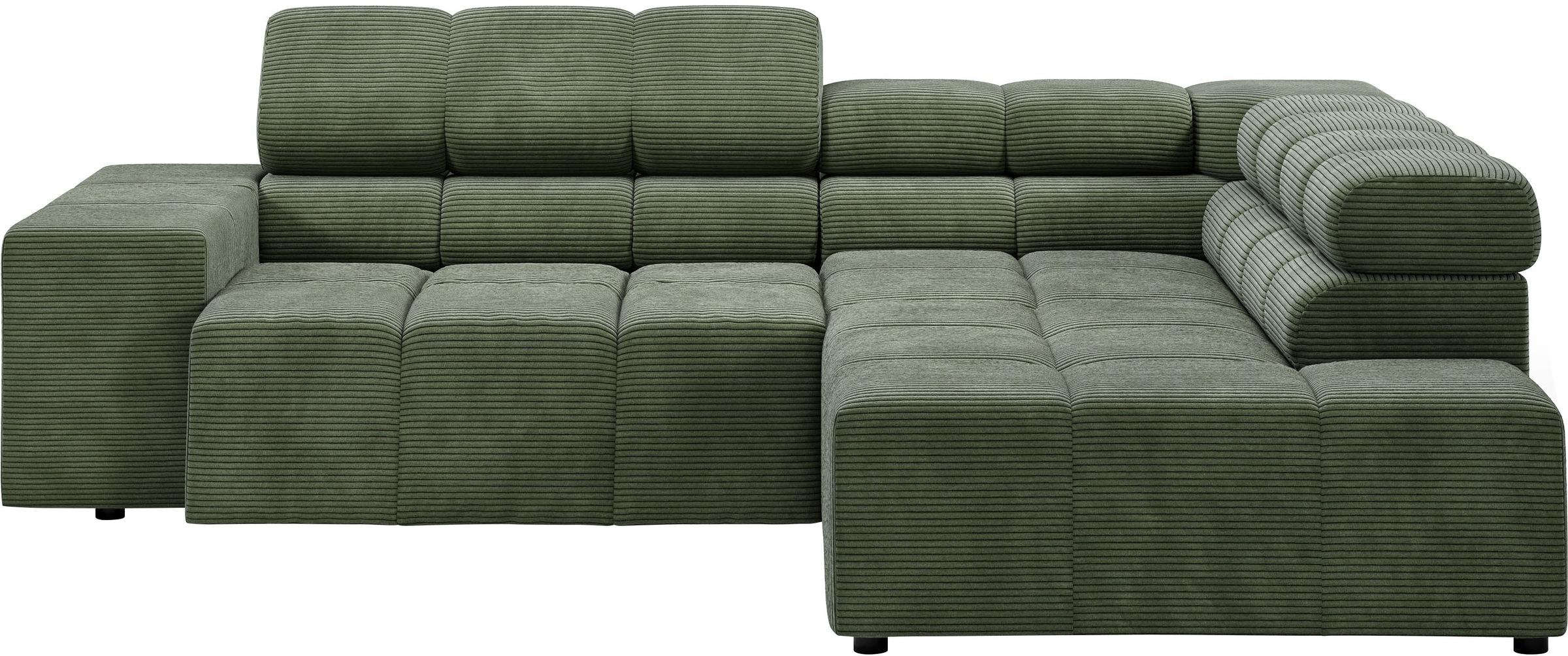 INOSIGN Ecksofa »Ancona, incl. Kopfteilverstellung + 3 Zierkissen, L-Form, Breite 249cm«, wahlweise motorische Sitztiefenverstellung, B/T(H: 249/215/70 cm