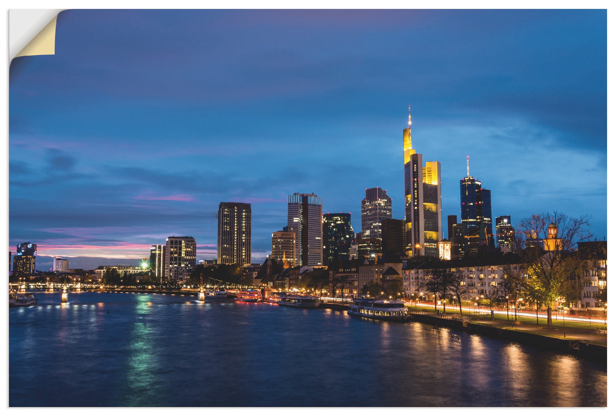 Artland Wandbild »Frankfurt Skyline«, Deutschland, in als Wandaufkleber Größen Alubild, OTTO St.), versch. bei oder Leinwandbild, (1 Poster